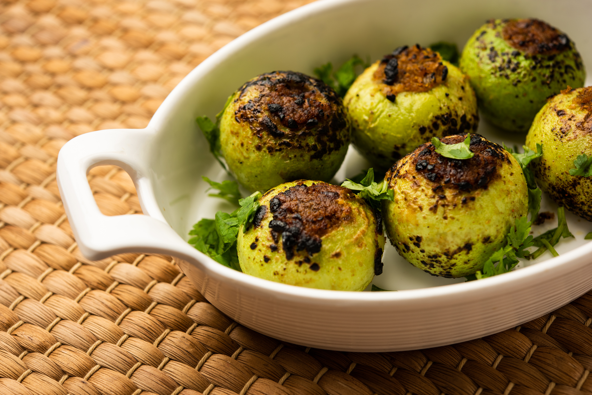 Fragrant Mauritian Boulettes with Chayote and Garlic Sauce