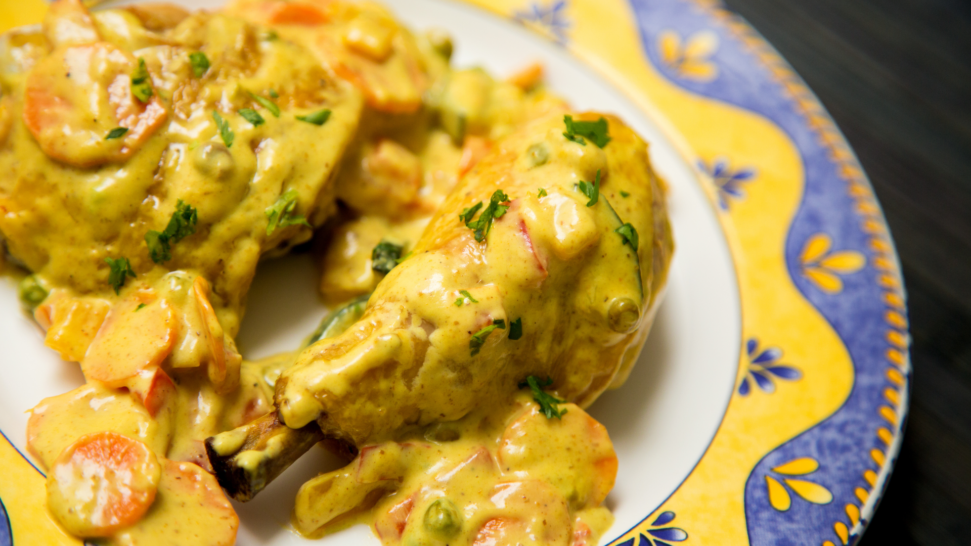 Fragrant Moroccan Chicken M'hammar with Saffron