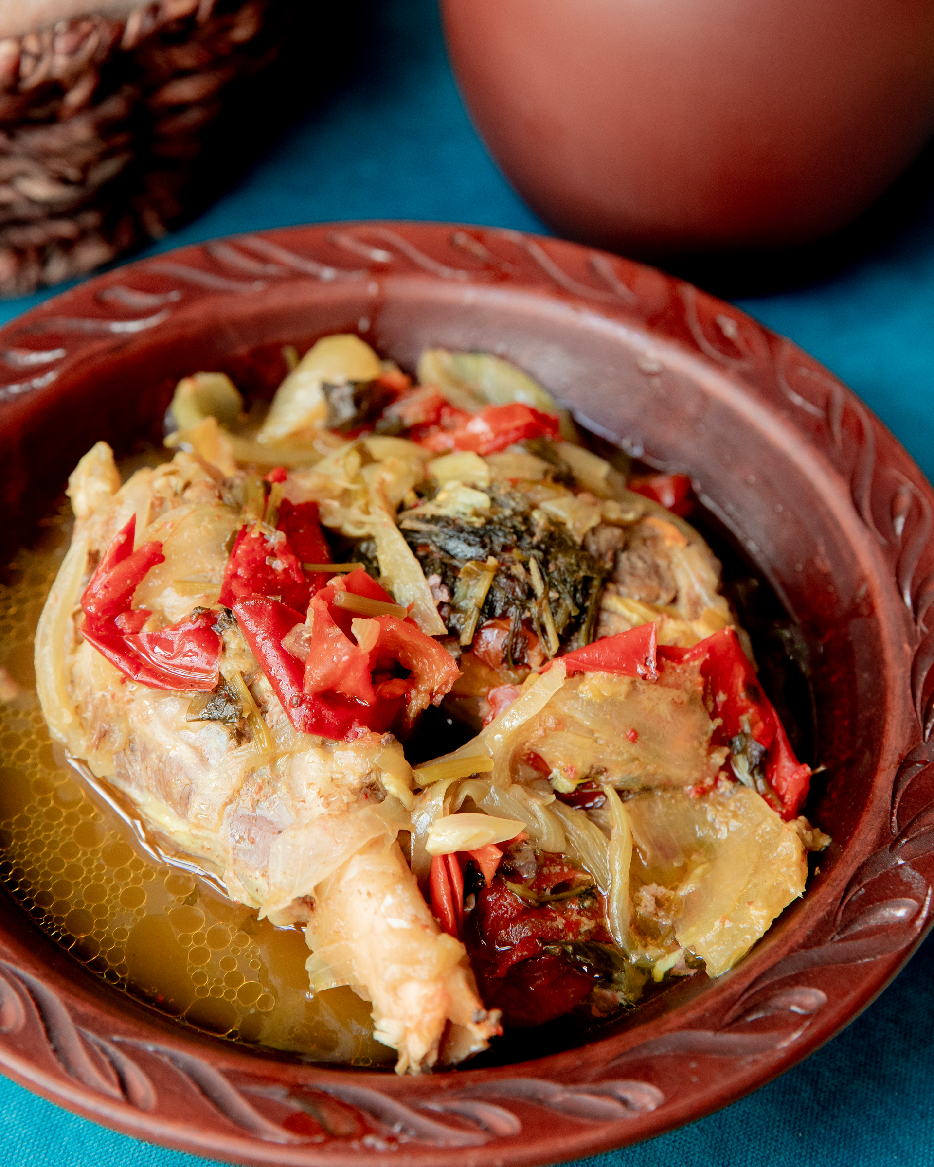 Fragrant Peruvian Aguadito de Pollo with Cilantro Broth