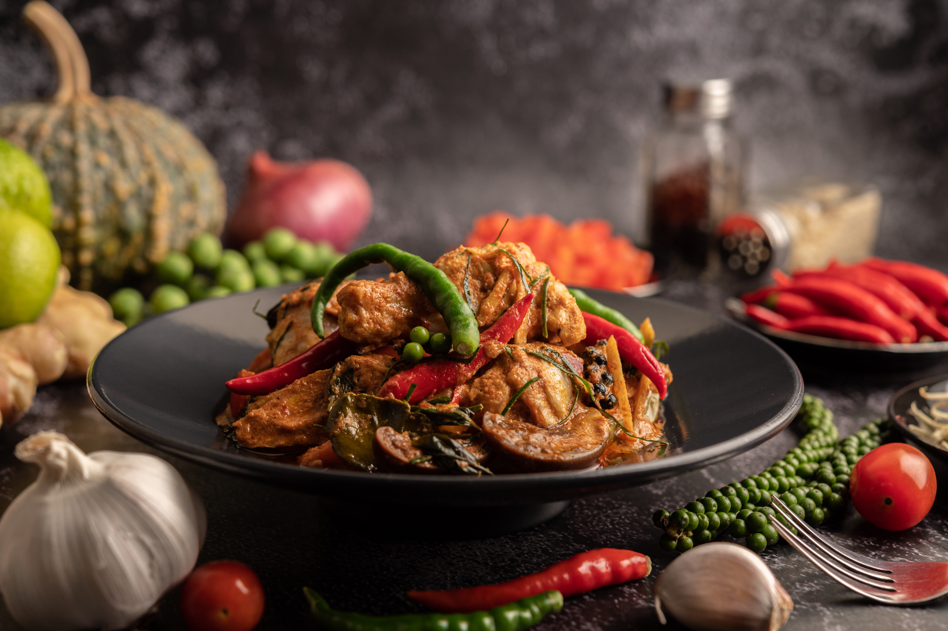 Fragrant Thai Basil Stir-Fried Duck with Red Chili