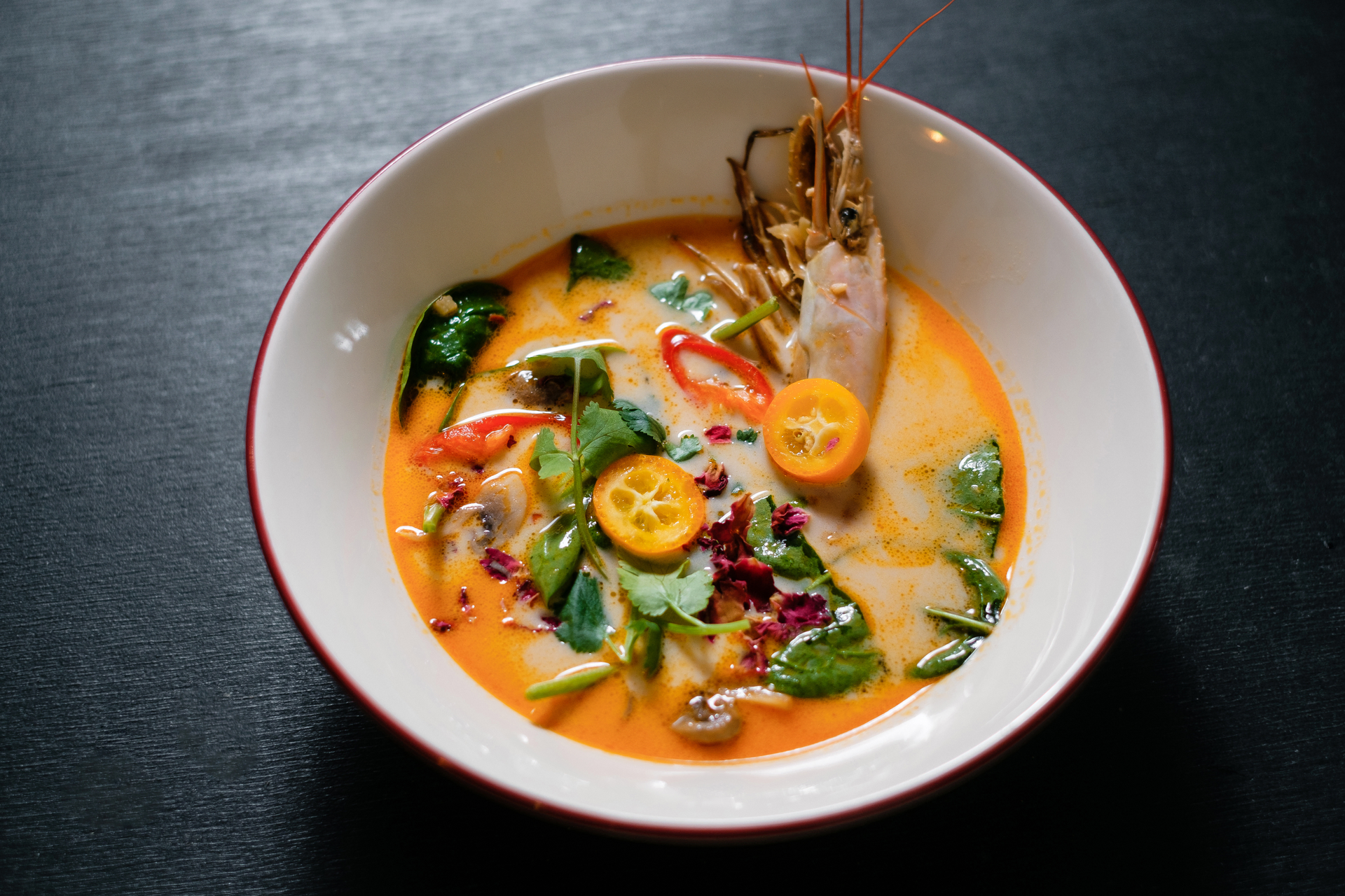 Fragrant Thai Coconut Lime Soup with Seafood Medley