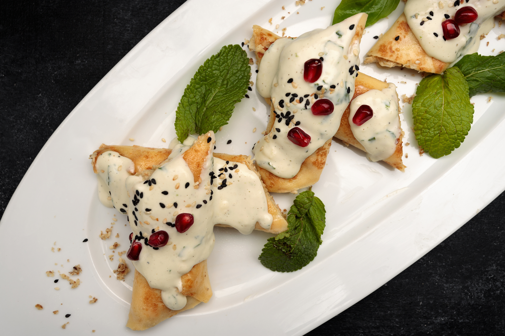 Fragrant Tunisian Lablabi with Coriander Yogurt Drizzle