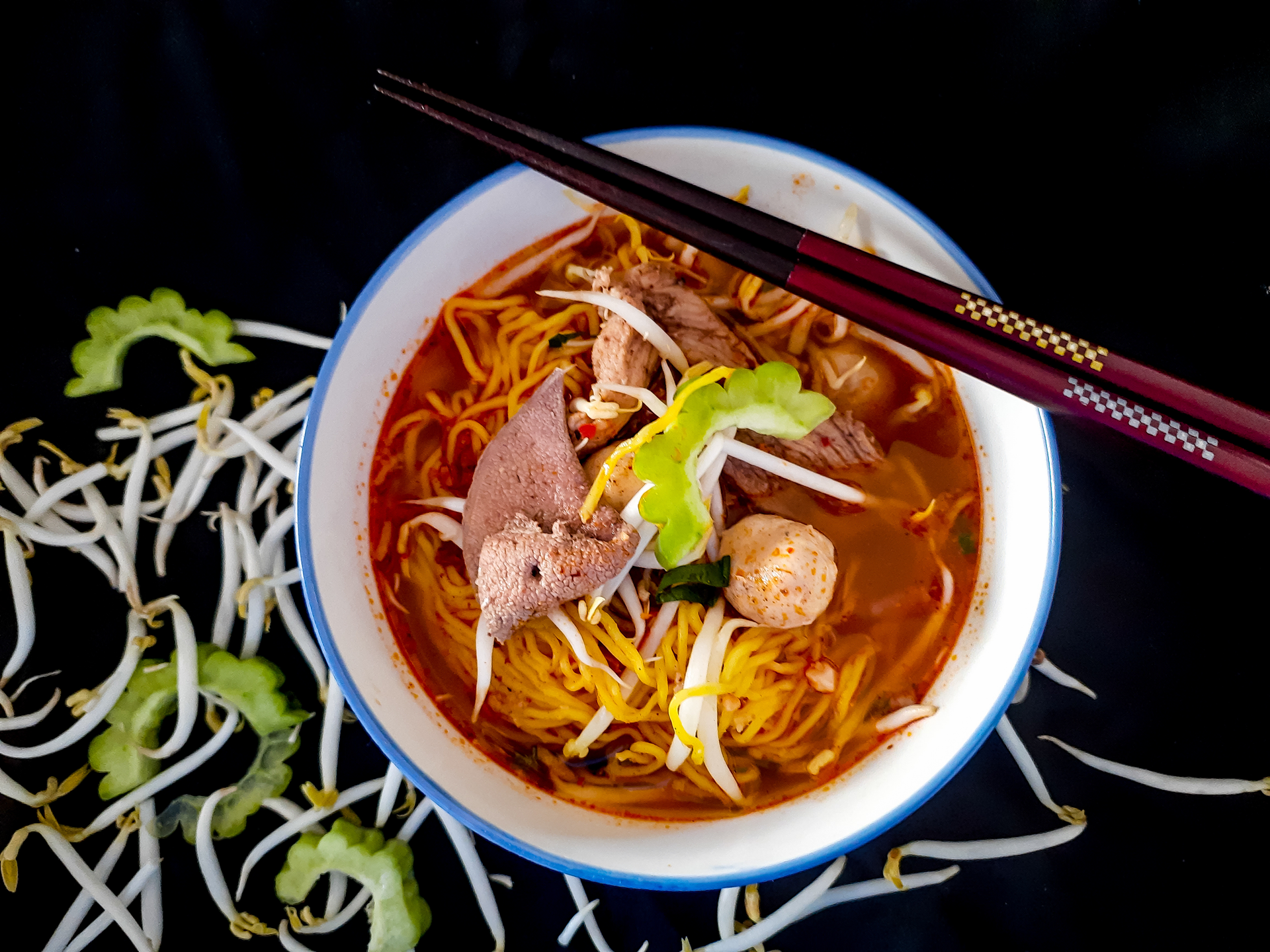 Fragrant Vietnamese Bun Bo Hue with Spiced Broth