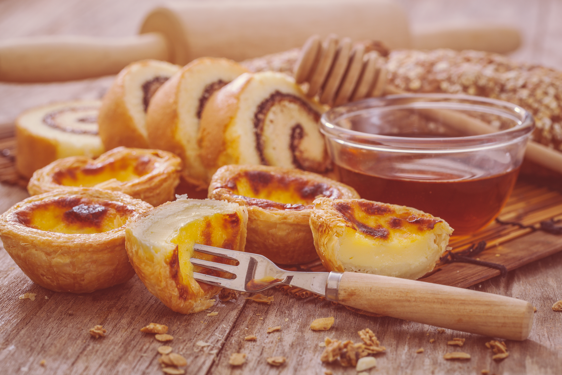 French Hazelnut and Orange Madeleines with Honey Glaze