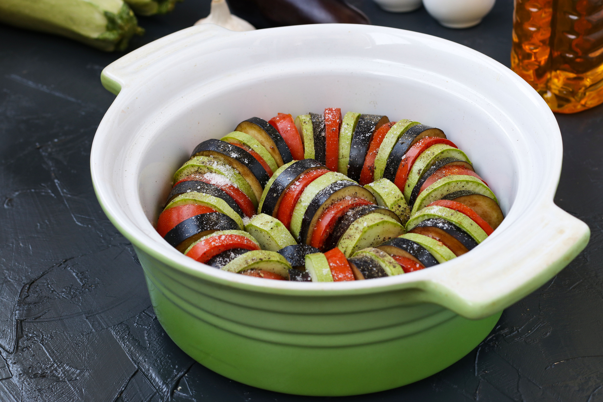 French Ratatouille with Herb-Infused Tomato Sauce