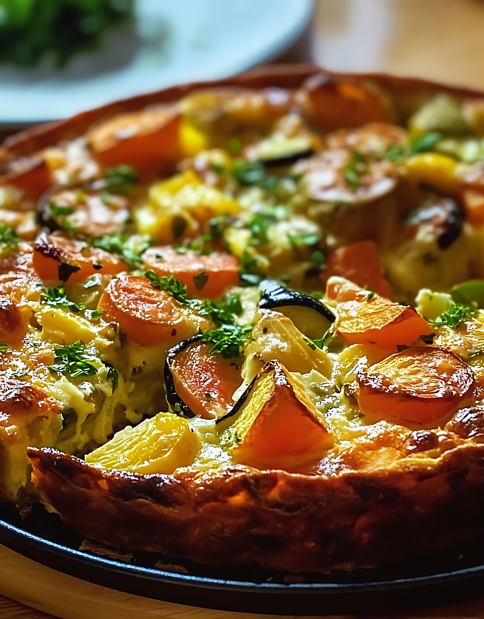 French Roasted Ratatouille Quiche with Herbes de Provence