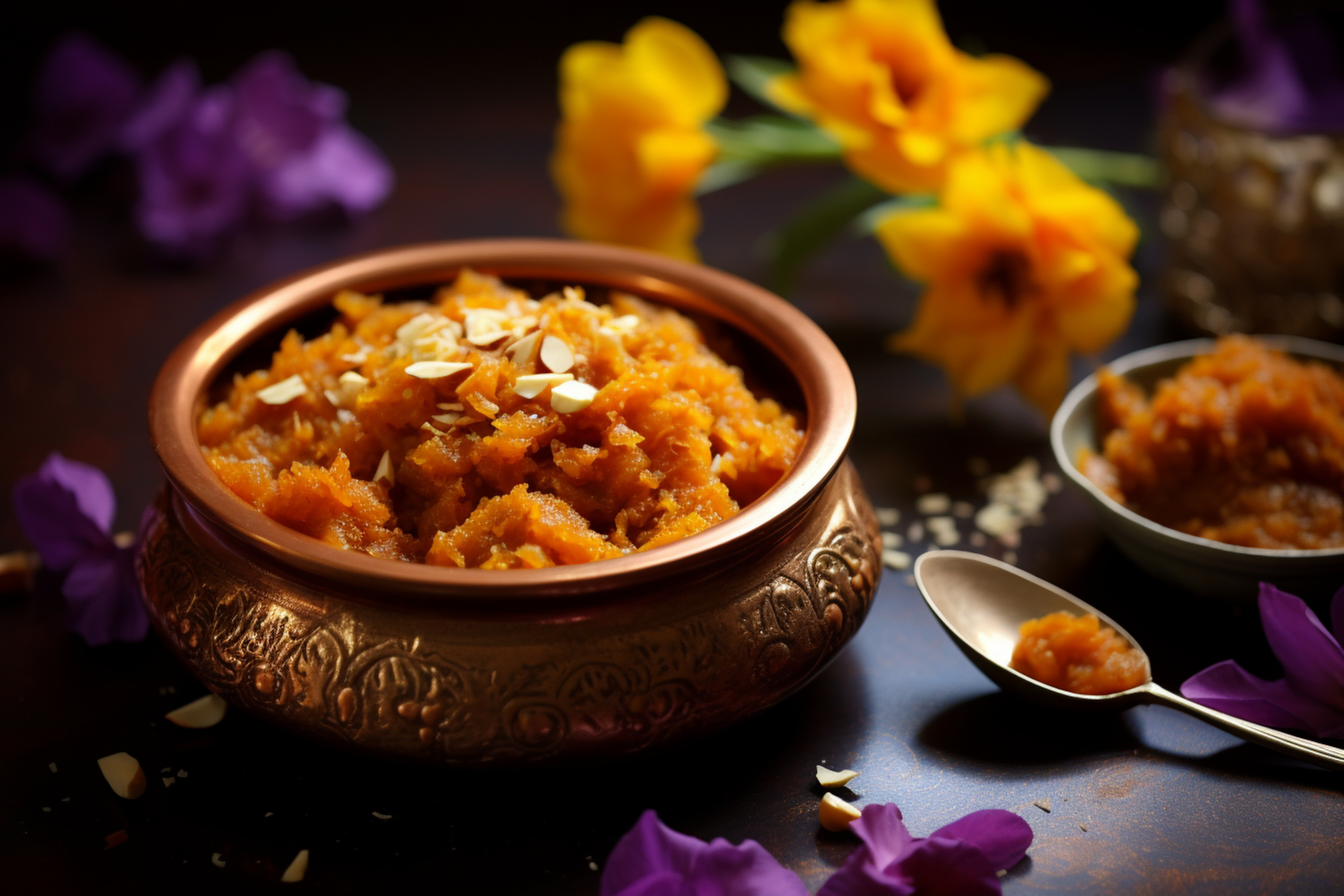 Gajar ka Halwa with Saffron and Pine Nuts
