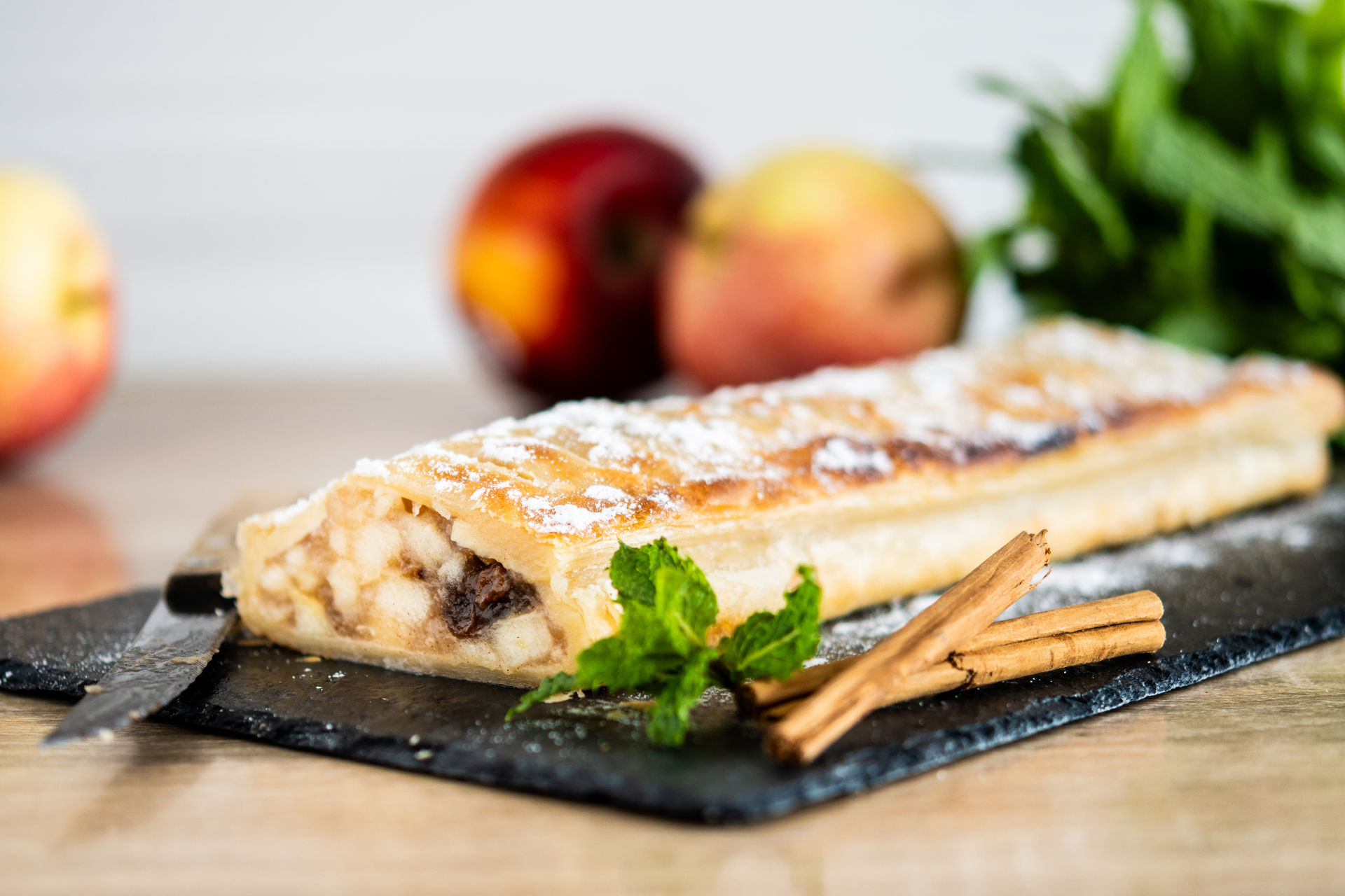 Glazed Bulgarian Banitsa with Apple Spice Filling