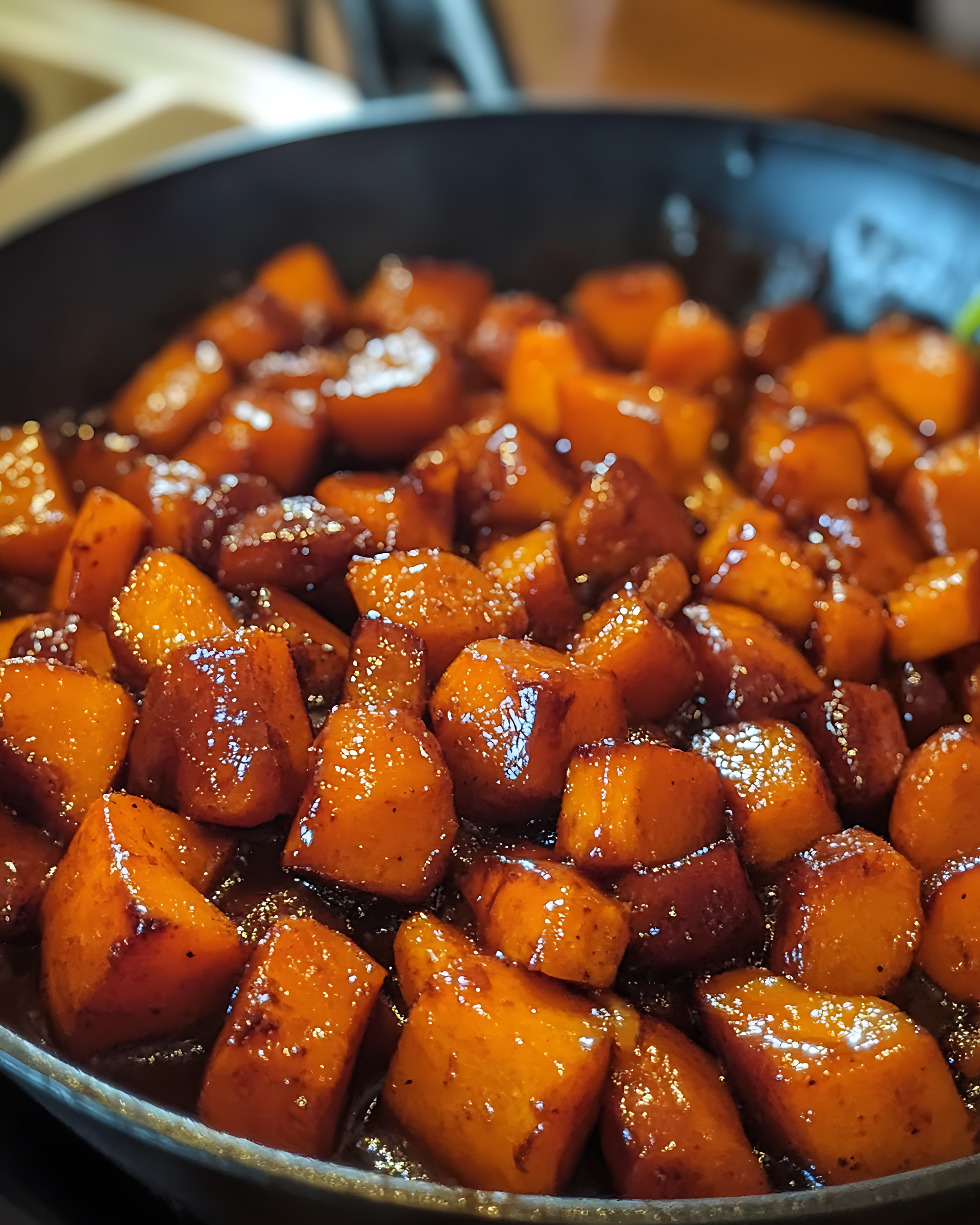 Glazed Japanese Sweet Potato with Miso Glaze