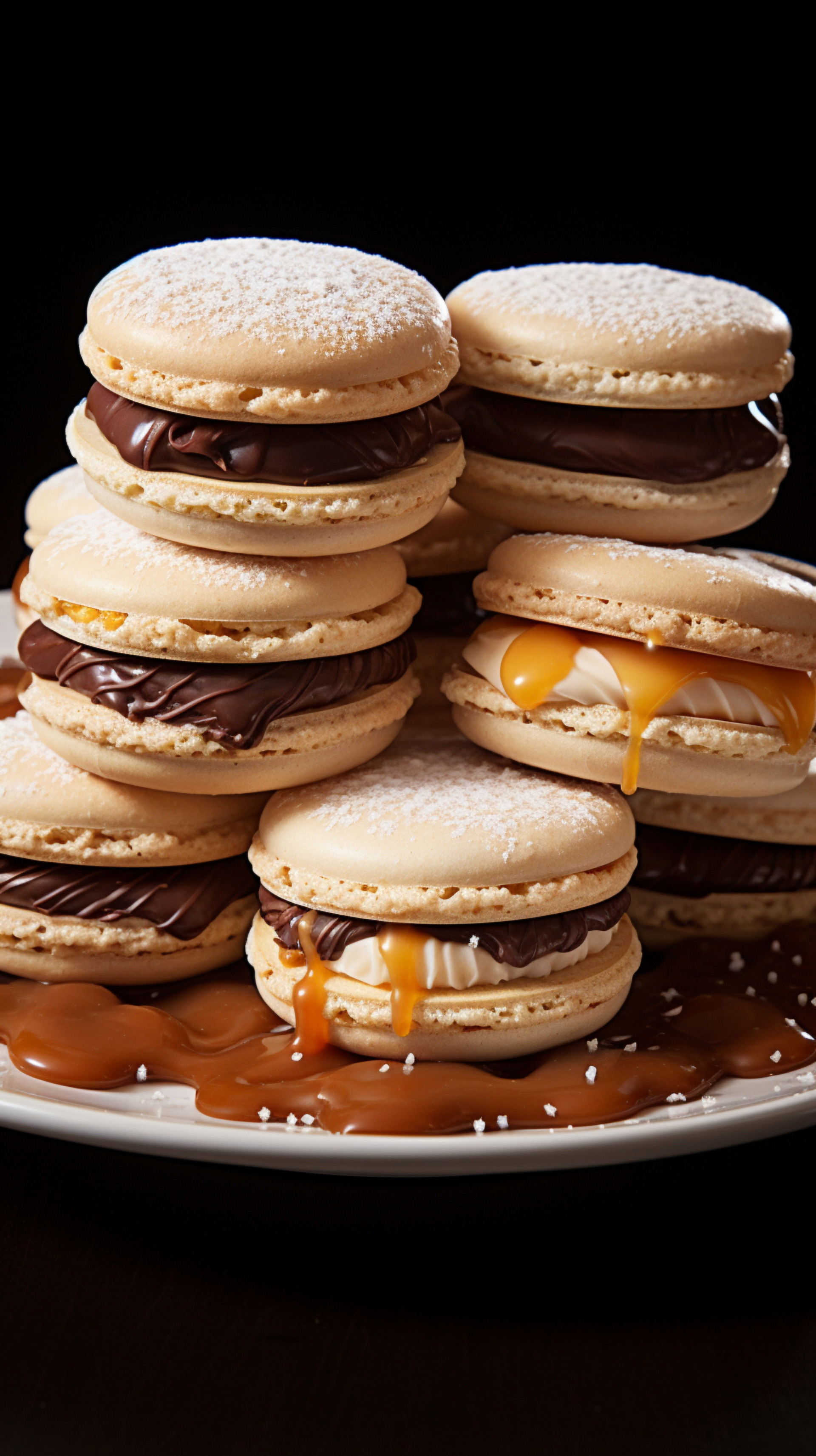Glazed Peruvian Alfajores with Honey-Caramel Center