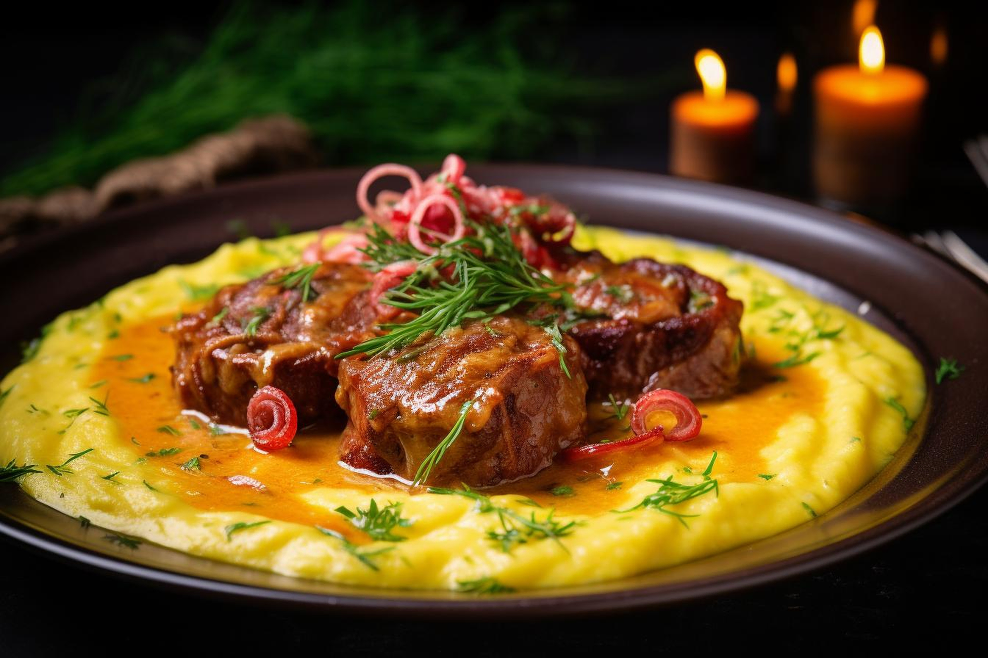 Golden Moroccan Saffron Lamb with Caramelized Onions