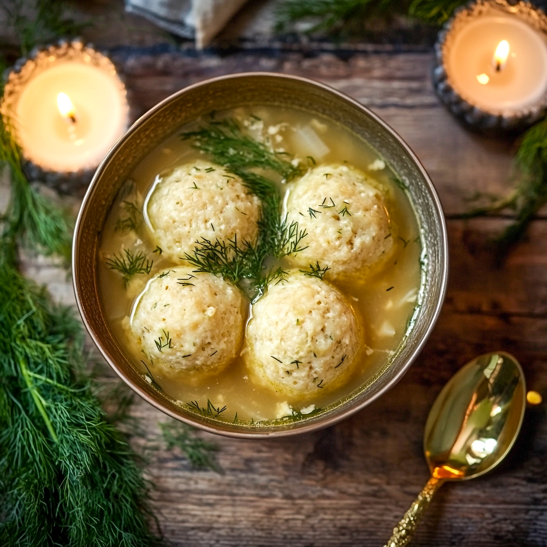 Greek Avgolemono Meatballs with Dill and Lemon Broth