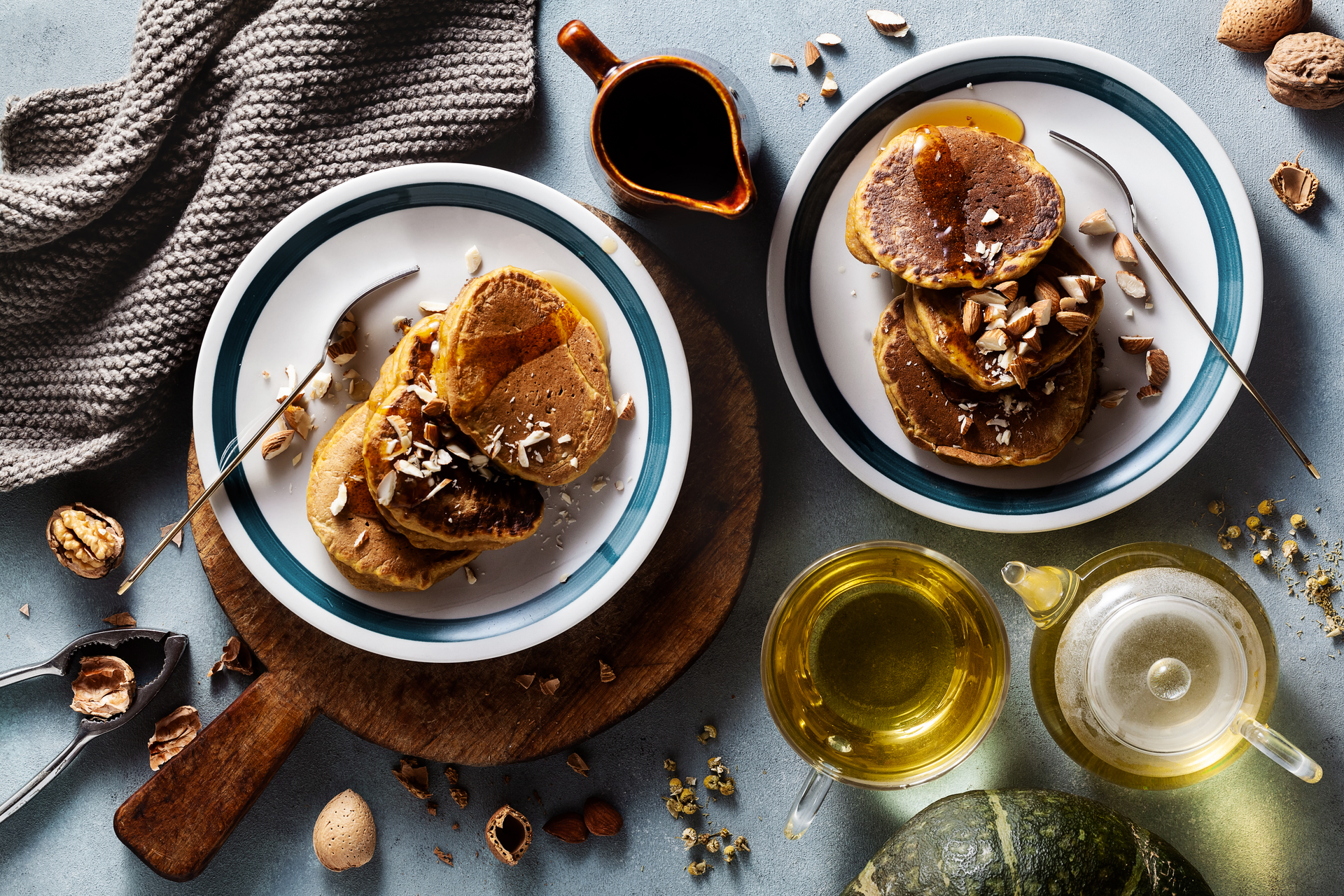 Greek Loukoumades with Honey Syrup and Walnuts