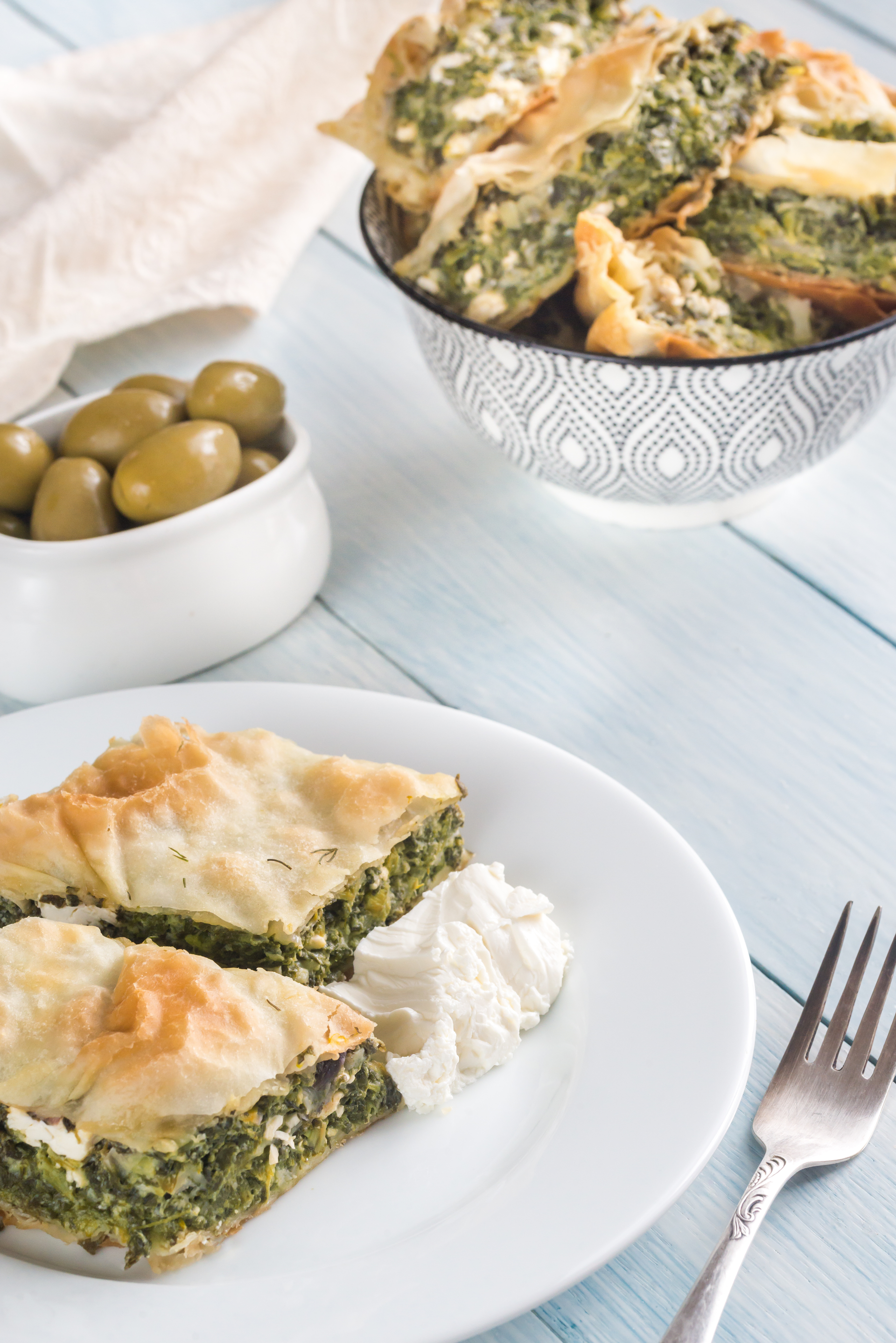 Greek Spanakopita with Feta and Spinach