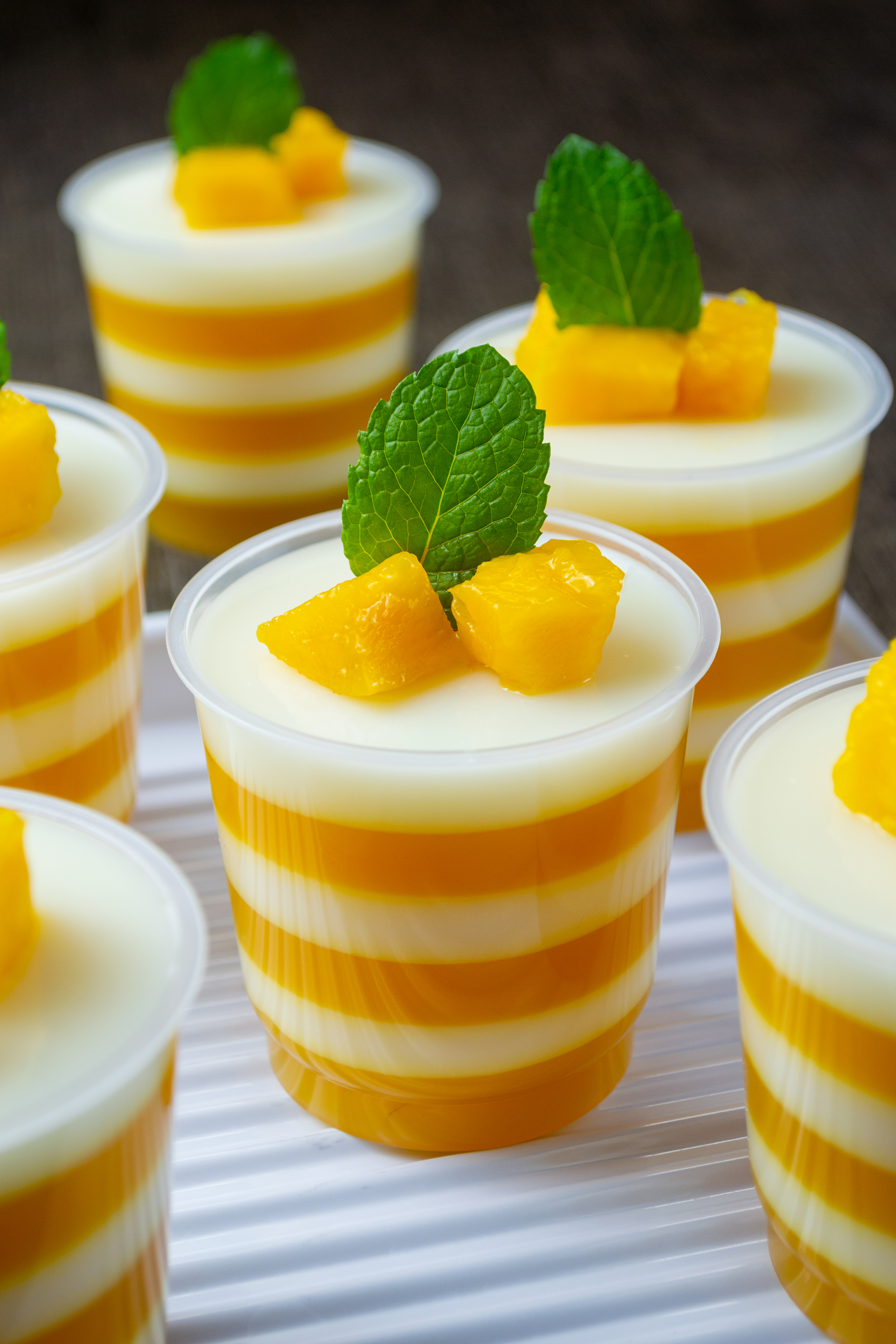 Haitian Vanilla-Scented Cream Custard with Fresh Mango