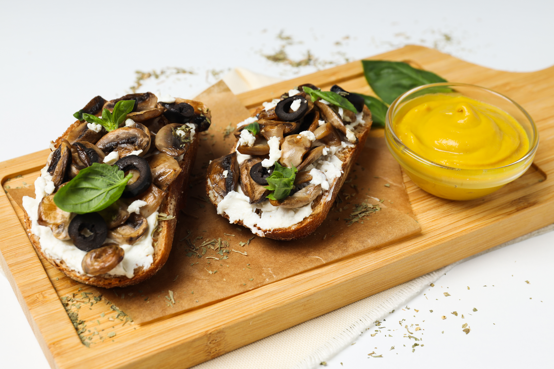 Hearty Ale Bread with Leek and Mushroom Butter