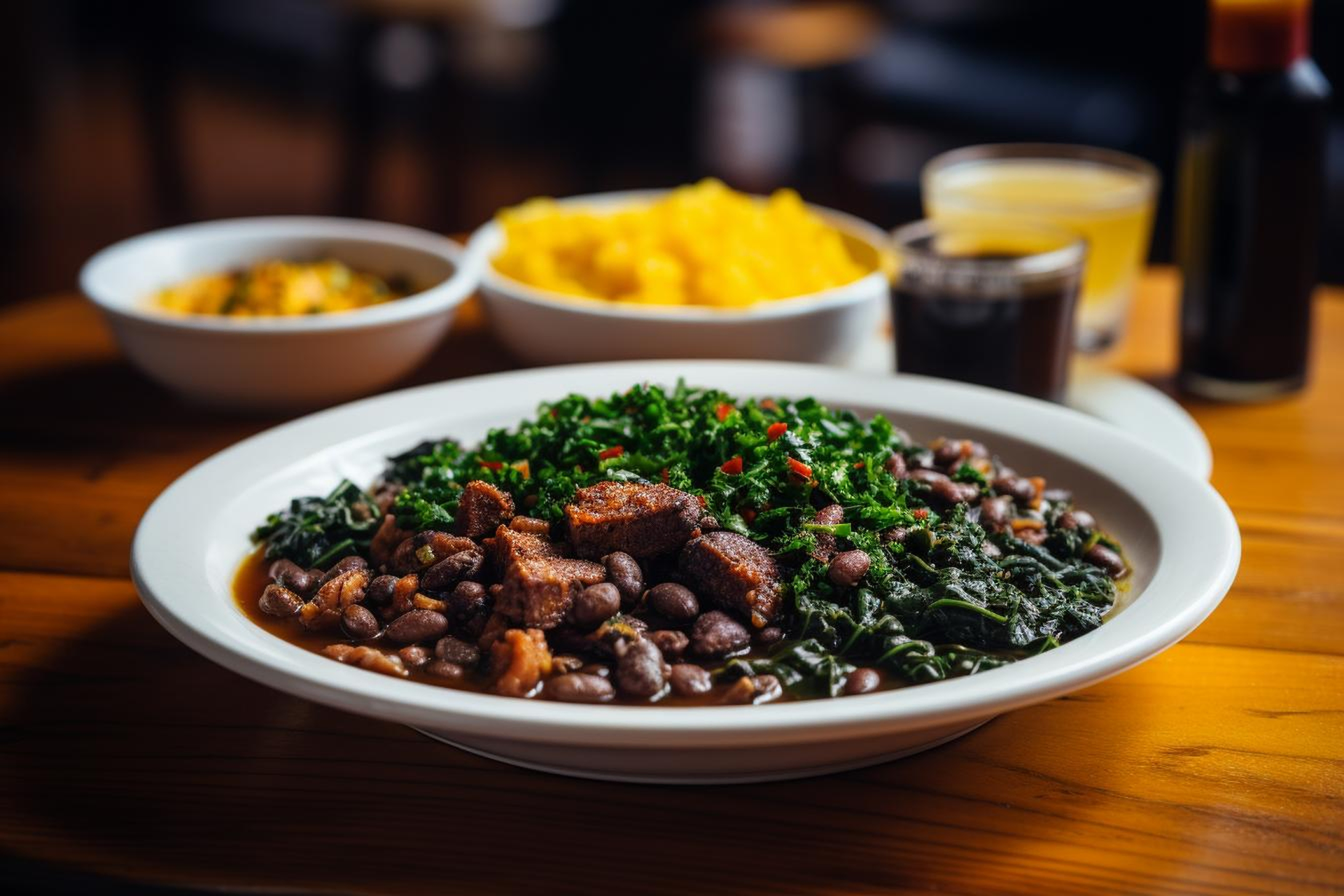 Hearty Brazilian Feijoada with Black Beans and Collard Greens