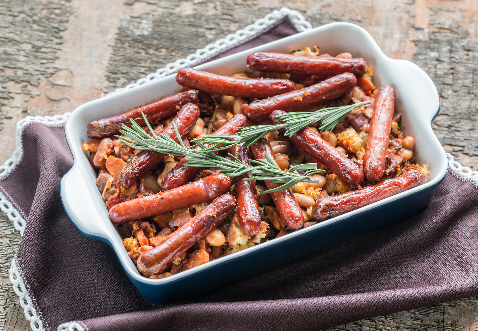 Hearty French Cassoulet with Duck Confit and Sausage