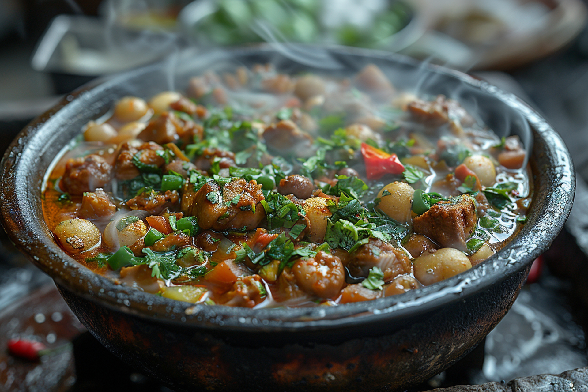 Herbaceous Algerian Chakhchoukha with Lamb and Chickpeas