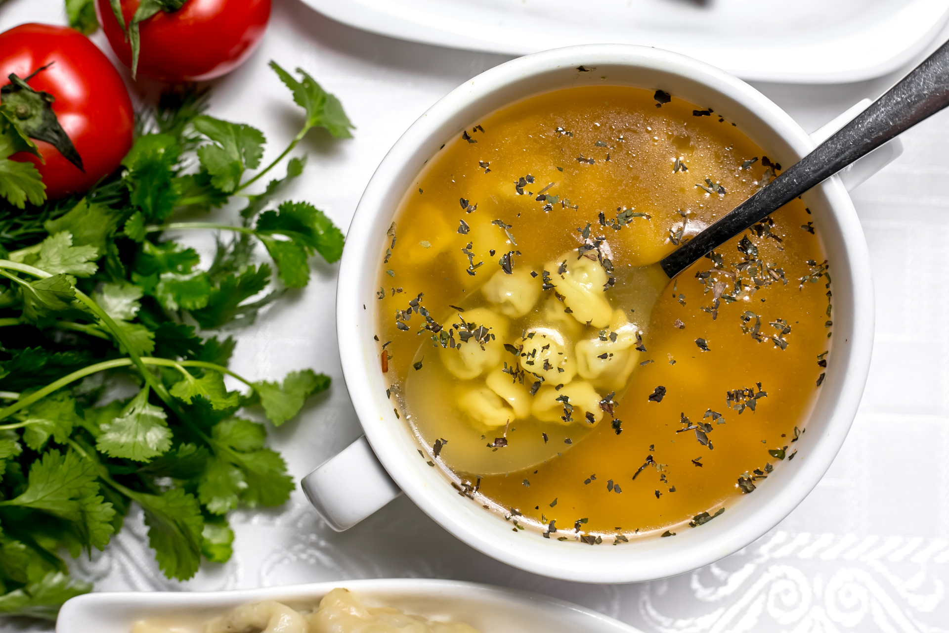 Herbaceous Greek Lemon Chicken Soup with Orzo