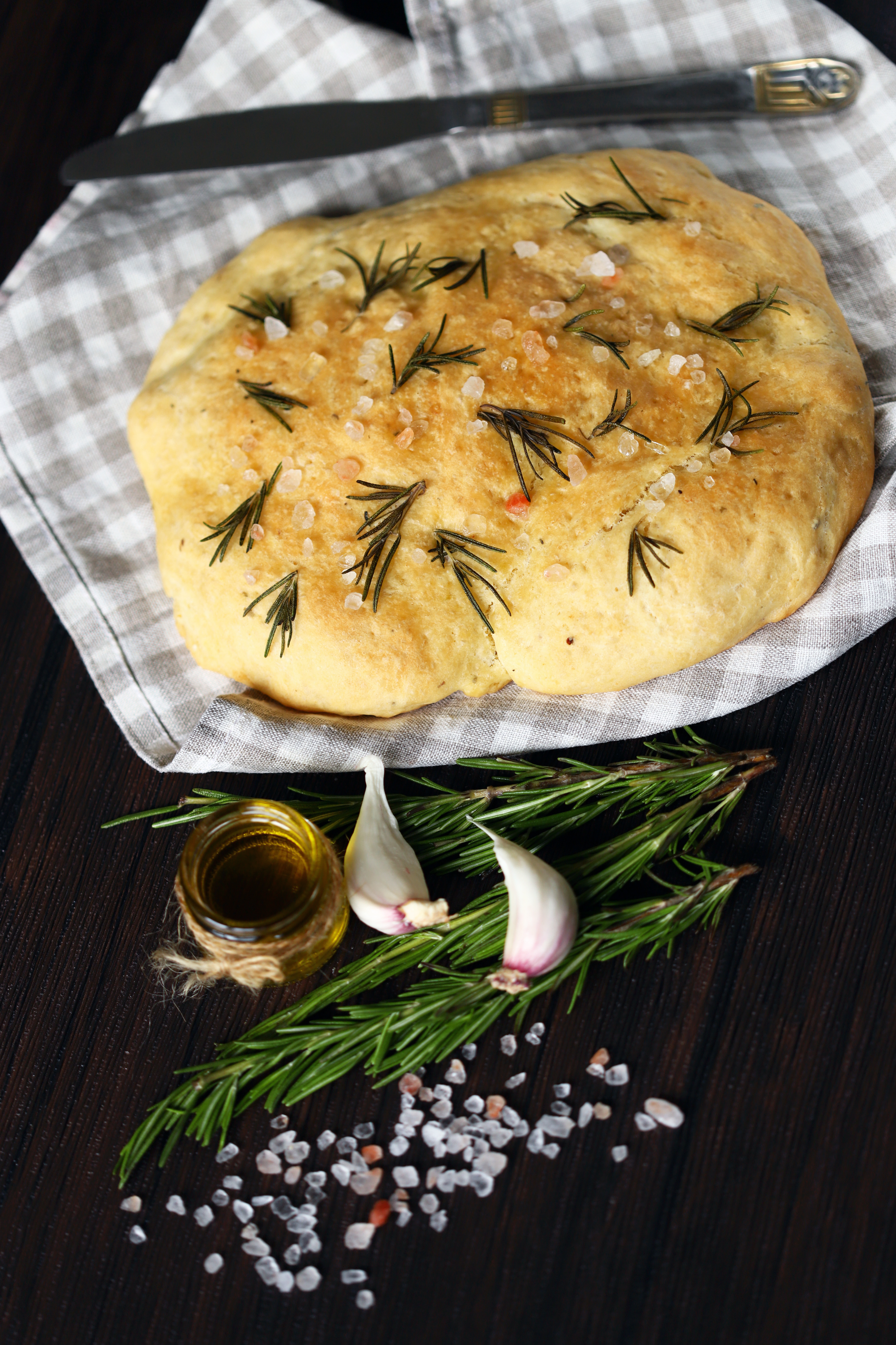 Herbaceous Italian Focaccia with Rosemary and Sea Salt