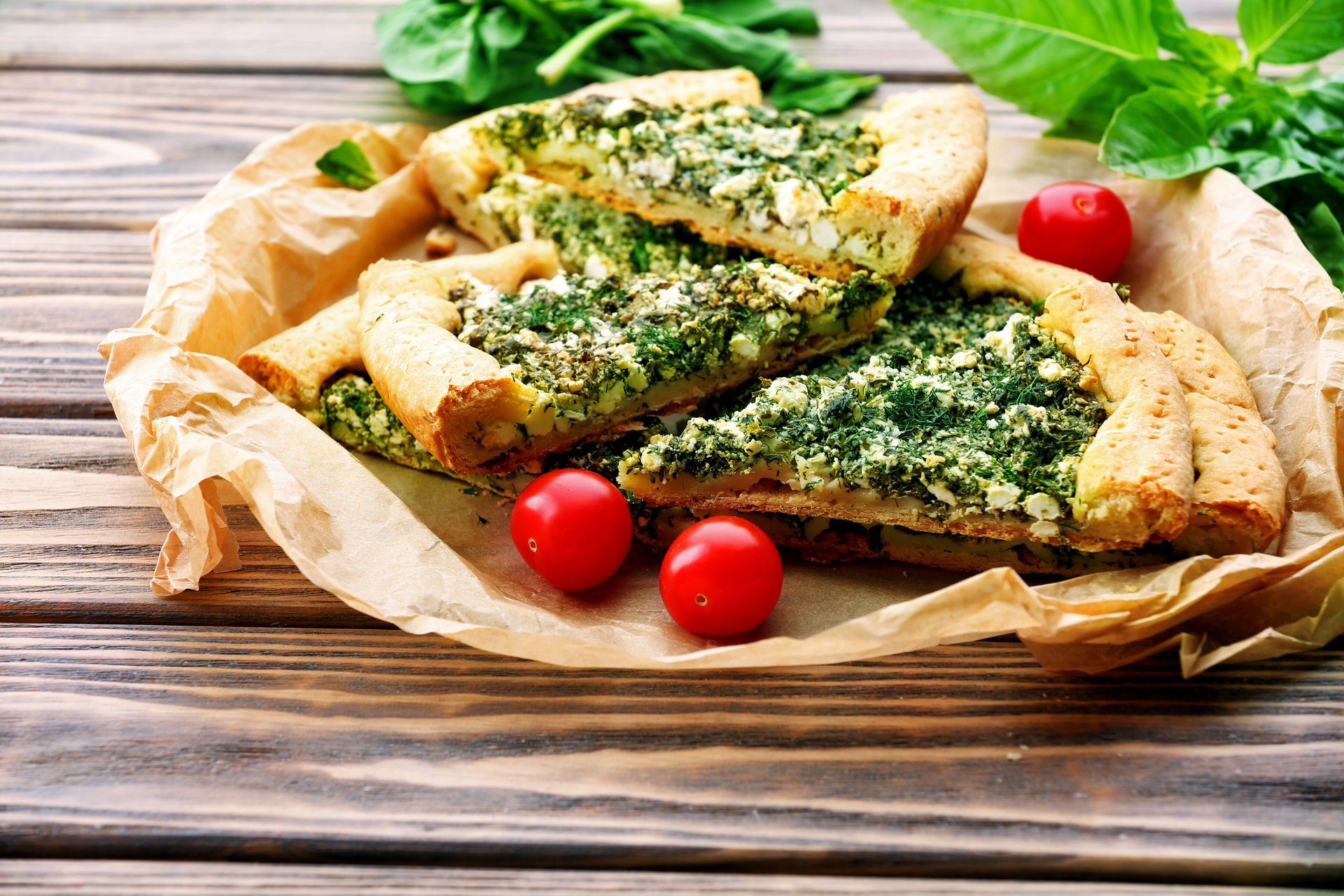 Herbaceous Turkish Borek with Fresh Spinach and Feta