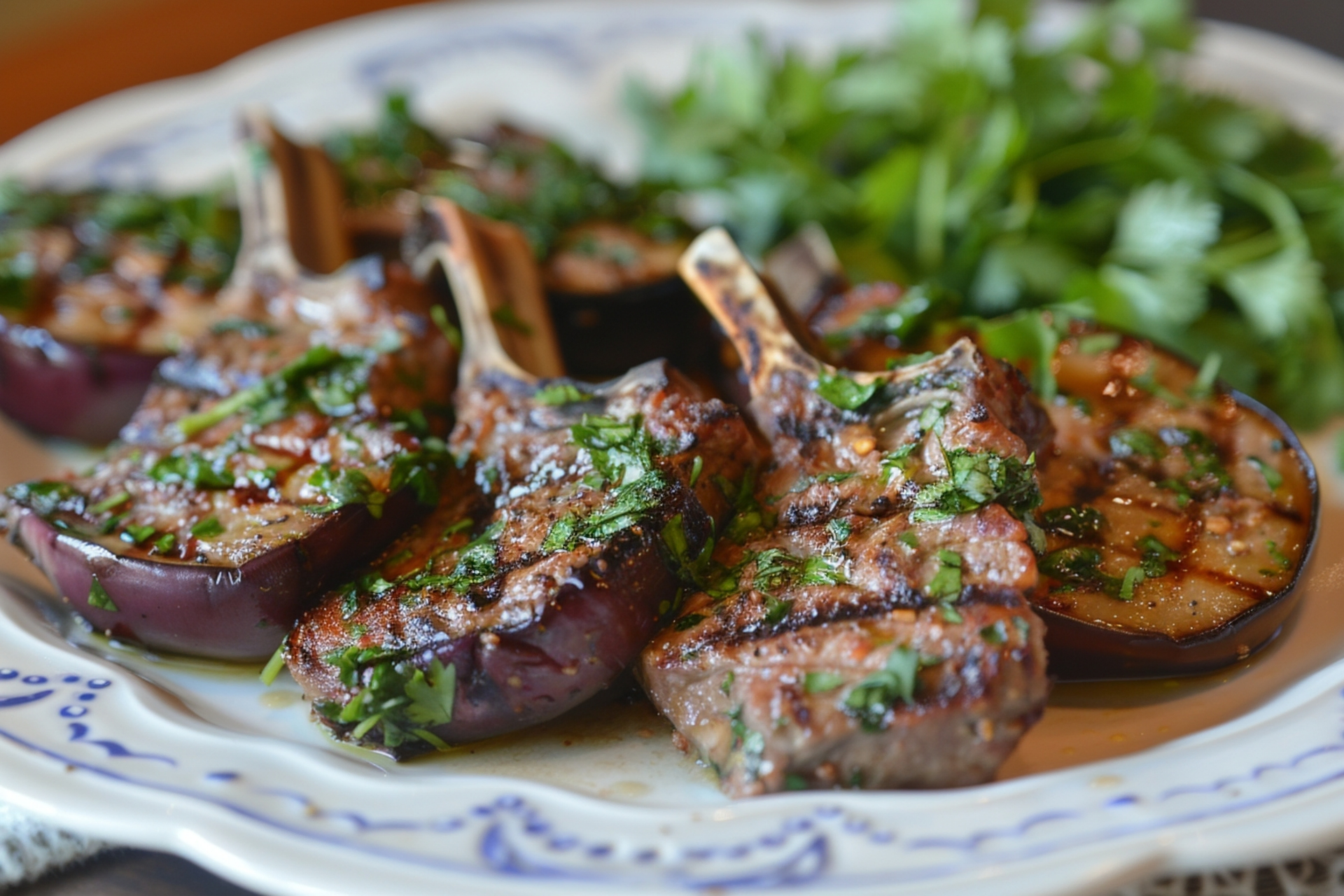 Herb-Crusted Sardinian Lamb Chops with Caper Salsa
