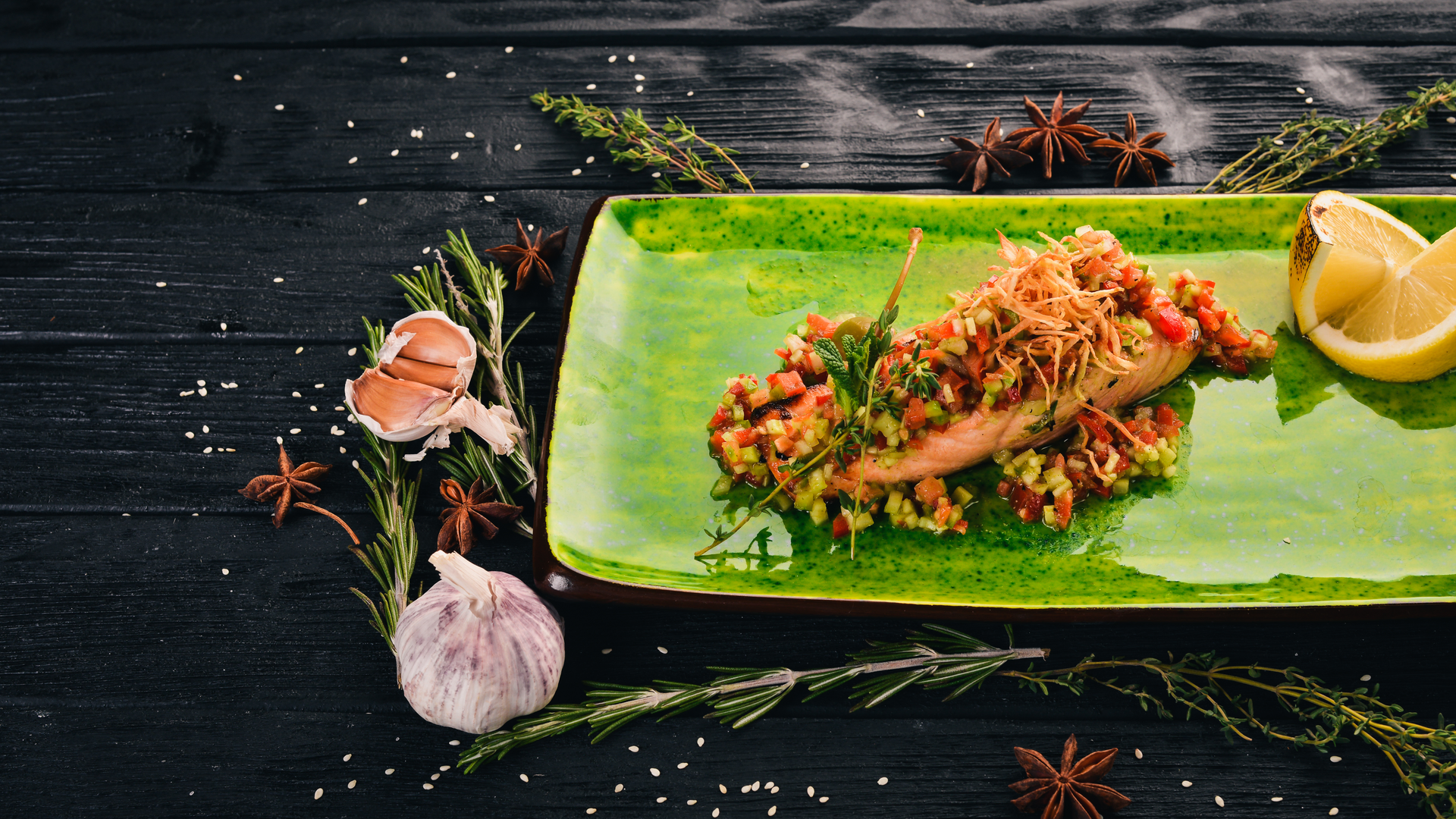 Herb-Crusted Vietnamese Lemongrass Fish Fillets with Garlic