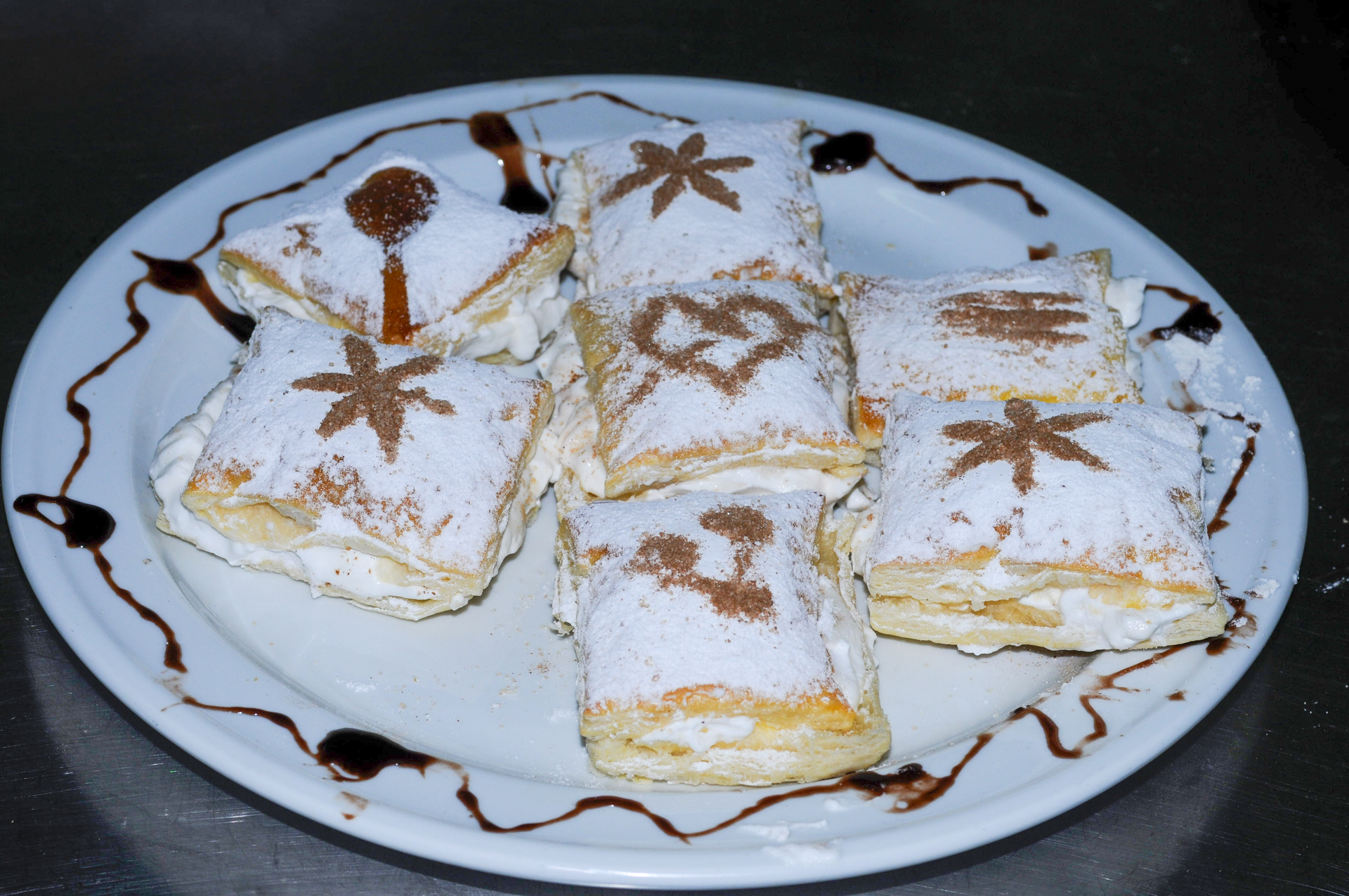 Honeyed Greek Baklava Crepes with Vanilla Yogurt Filling