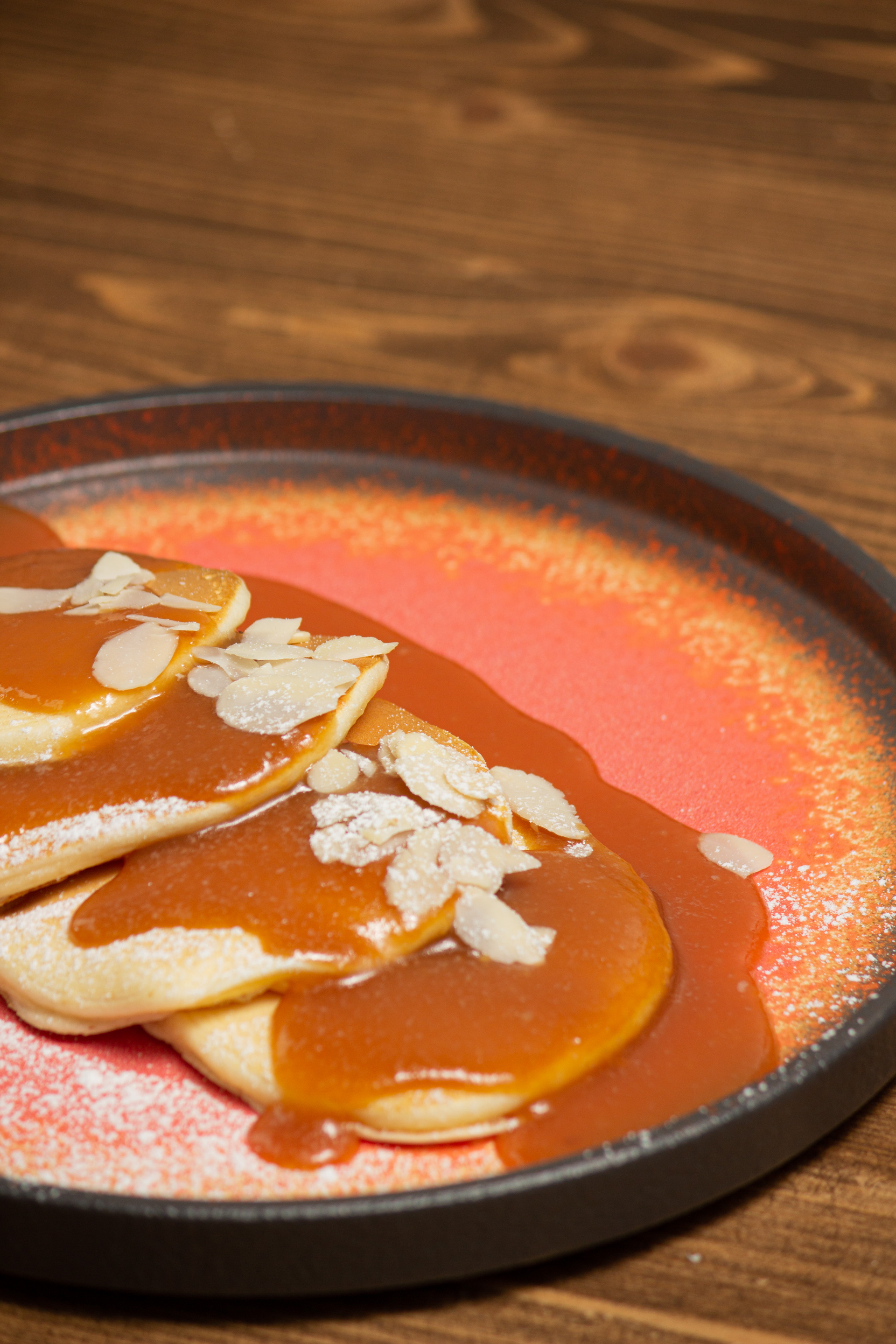 Honey-Glazed Japanese Sweet Potato Pancakes with Walnut Topping