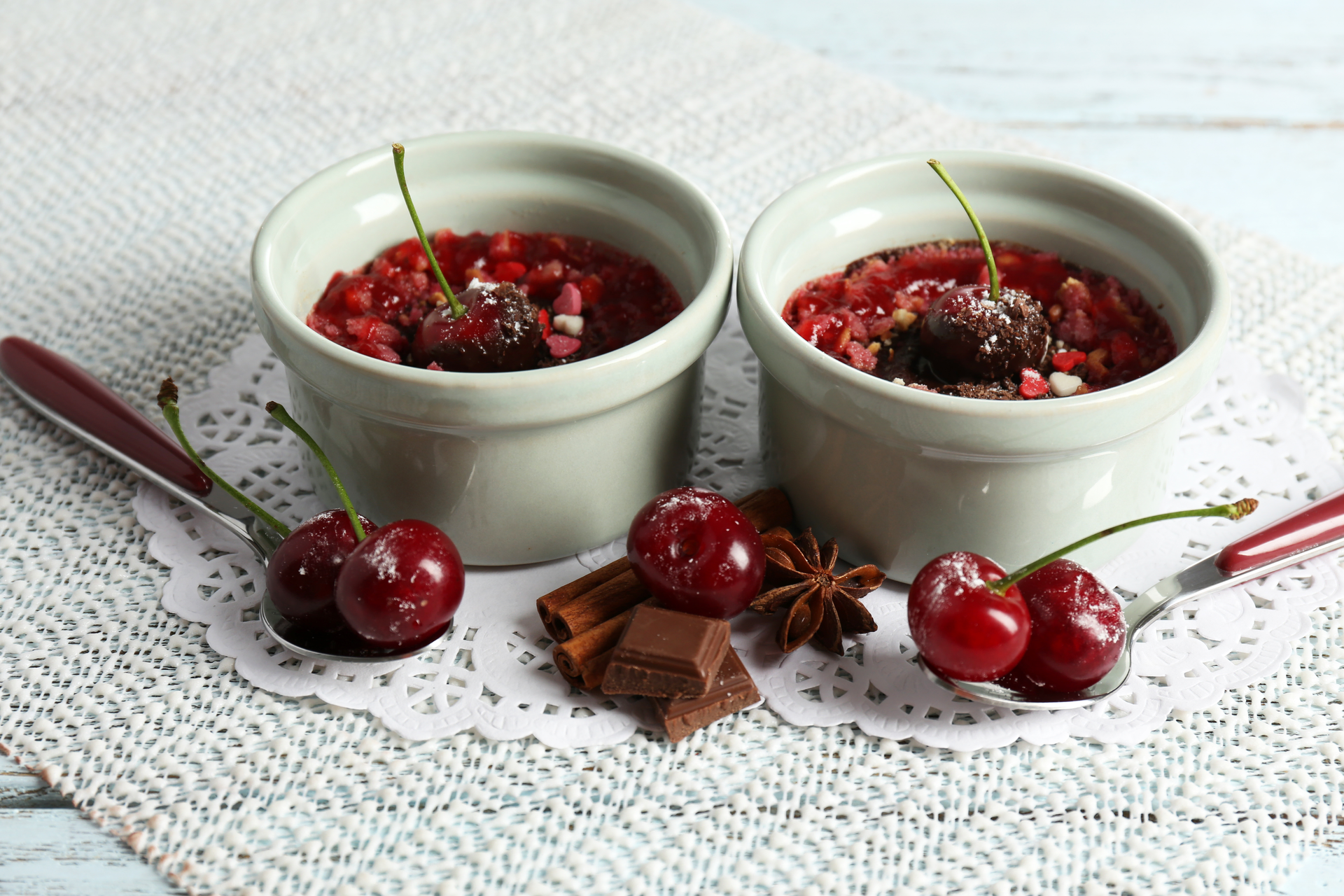 Hungarian Cherry Soup with Vanilla Cream