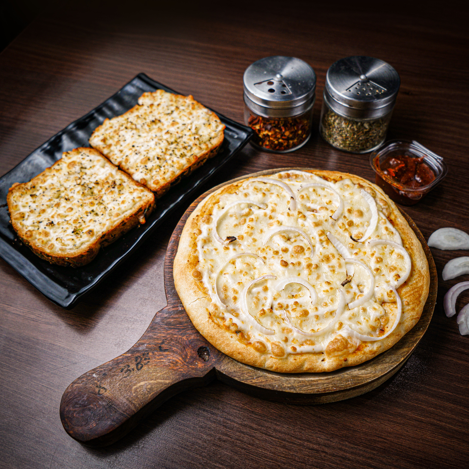 Hungarian Langos with Garlic Sour Cream and Cheese