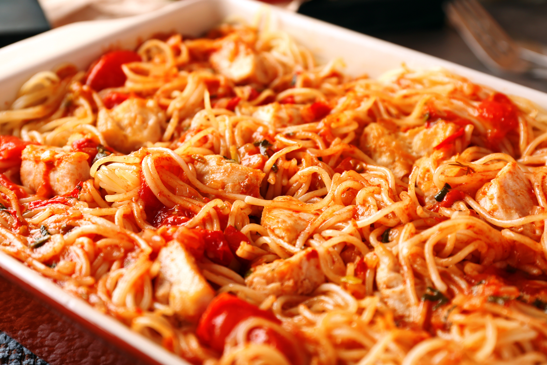 Hungarian Lecsó with Paprika and Rice Noodles