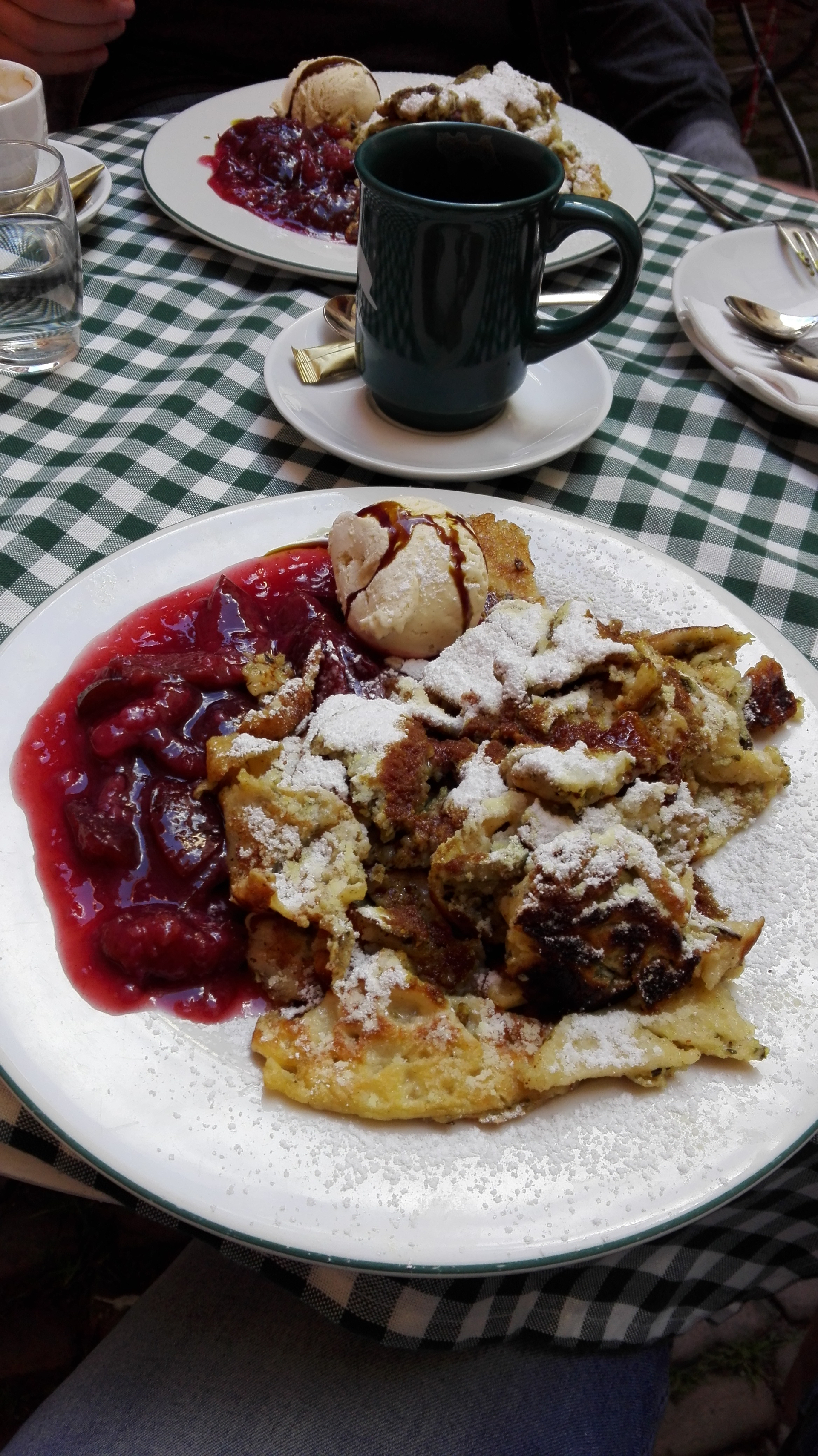 Icelandic Pönnukökur with Rhubarb Compote and Cream