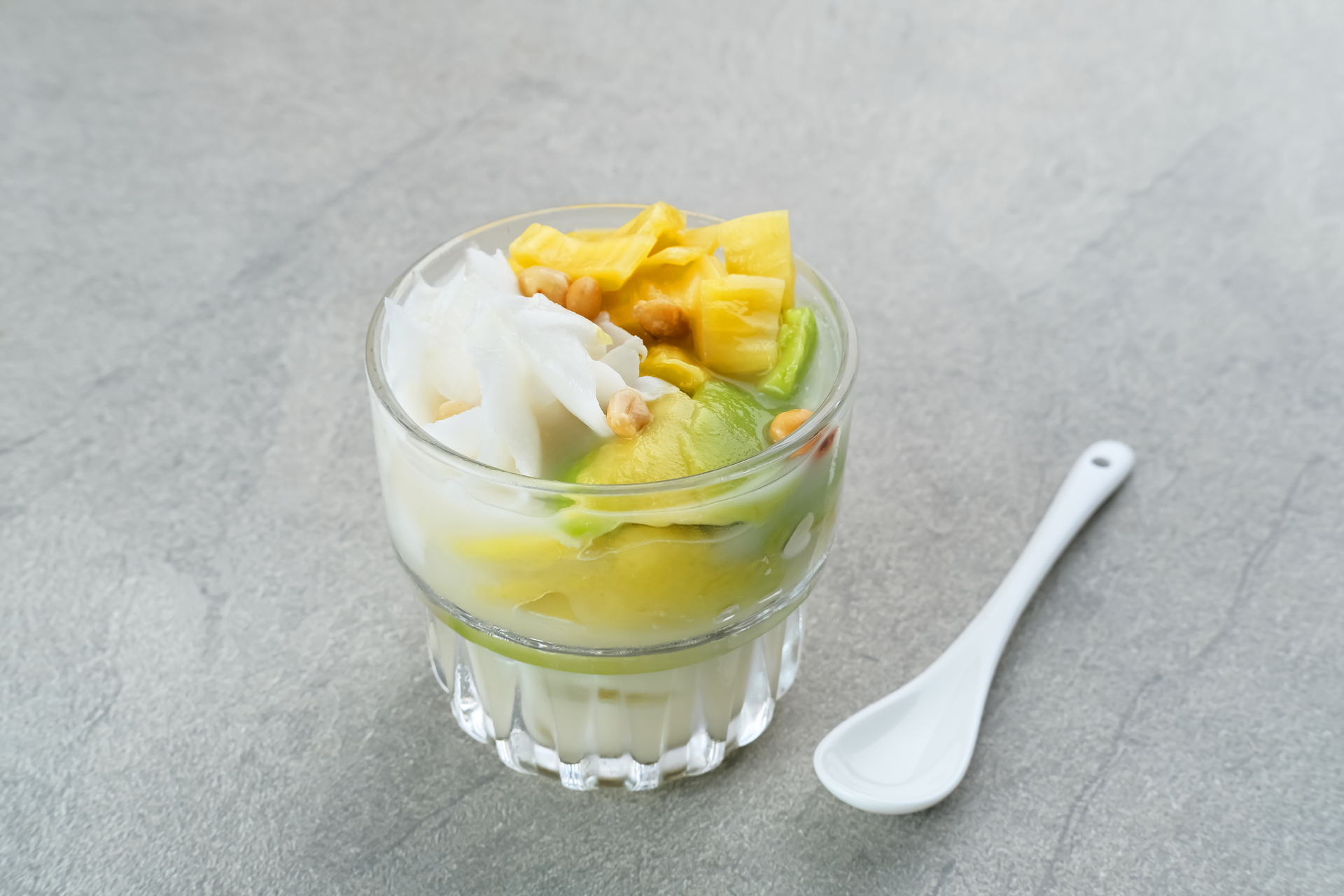 Indonesian Es Teler with Avocado and Young Coconut