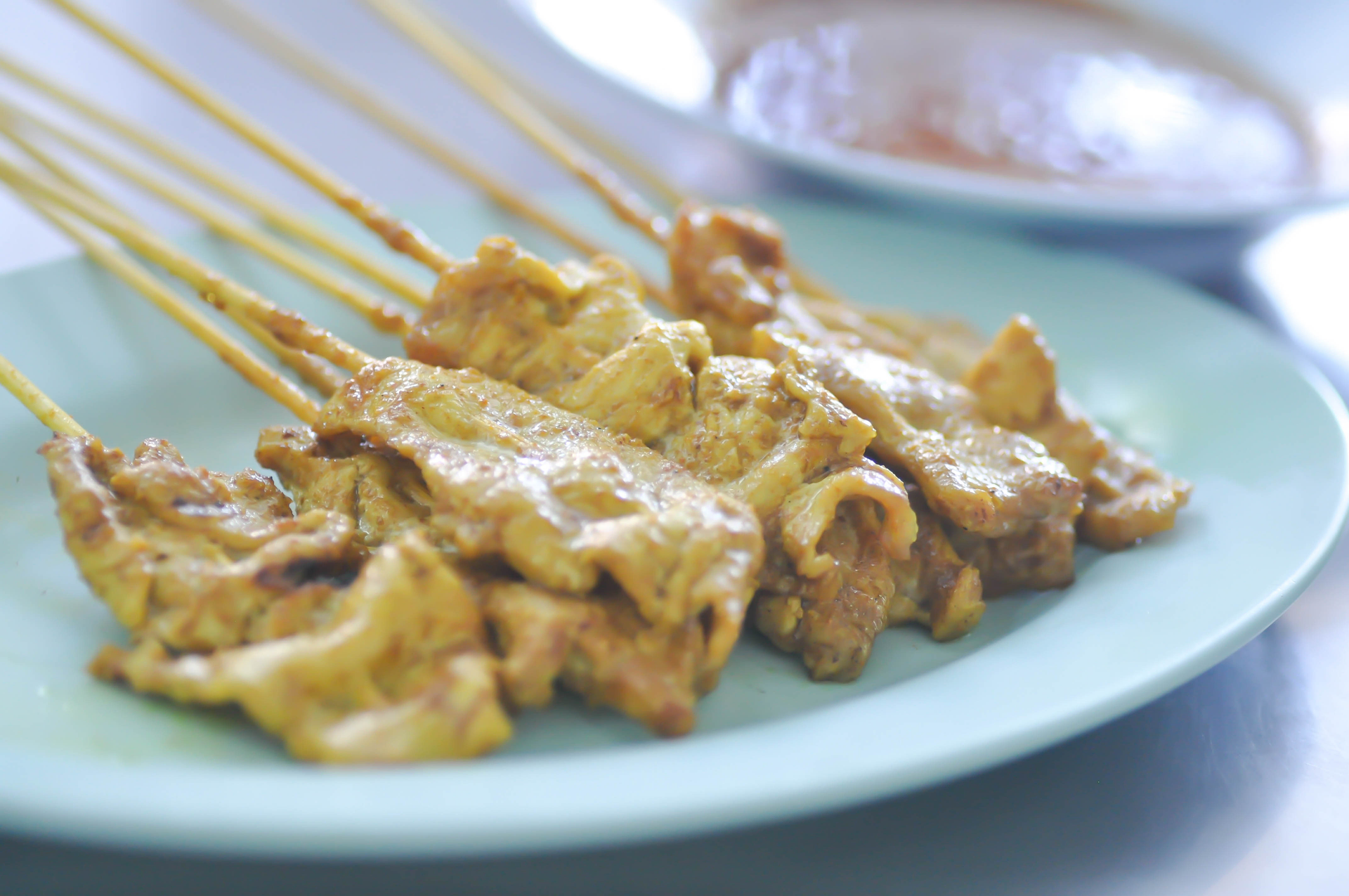Indonesian Grilled Tempeh Satay with Spicy Peanut Sauce