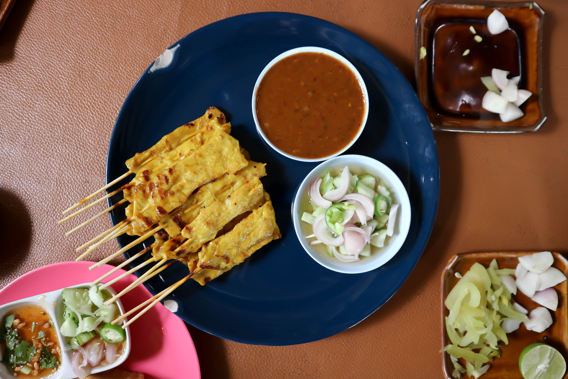 Indonesian Ketoprak with Rice Cake and Satay Sauce