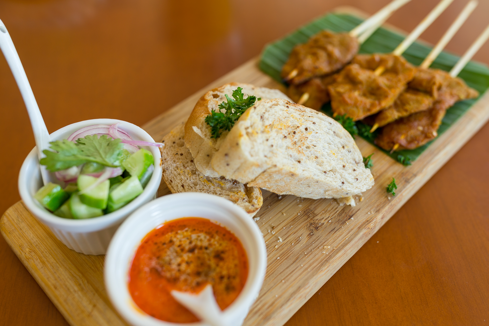 Indonesian Ketoprak with Rice Cake and Satay Sauce