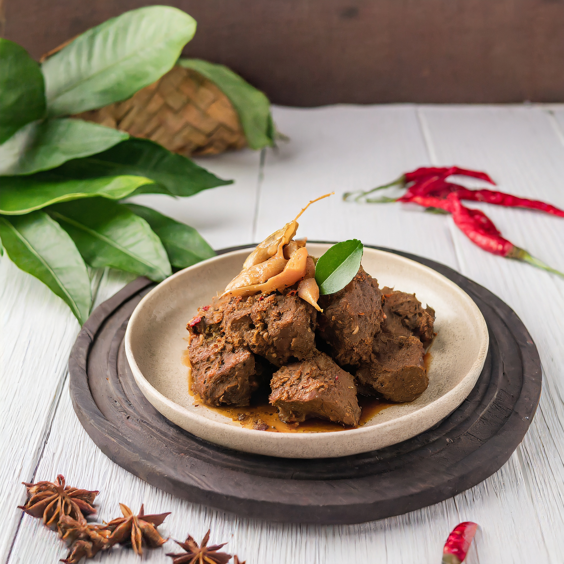 Indonesian Rendang Daging with Coconut Milk