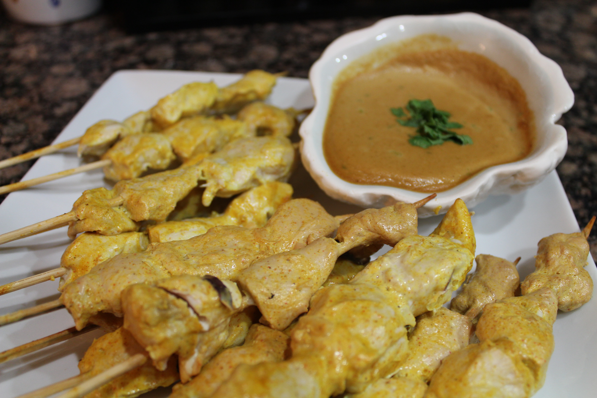 Indonesian Satay Ayam with Spicy Peanut Sauce