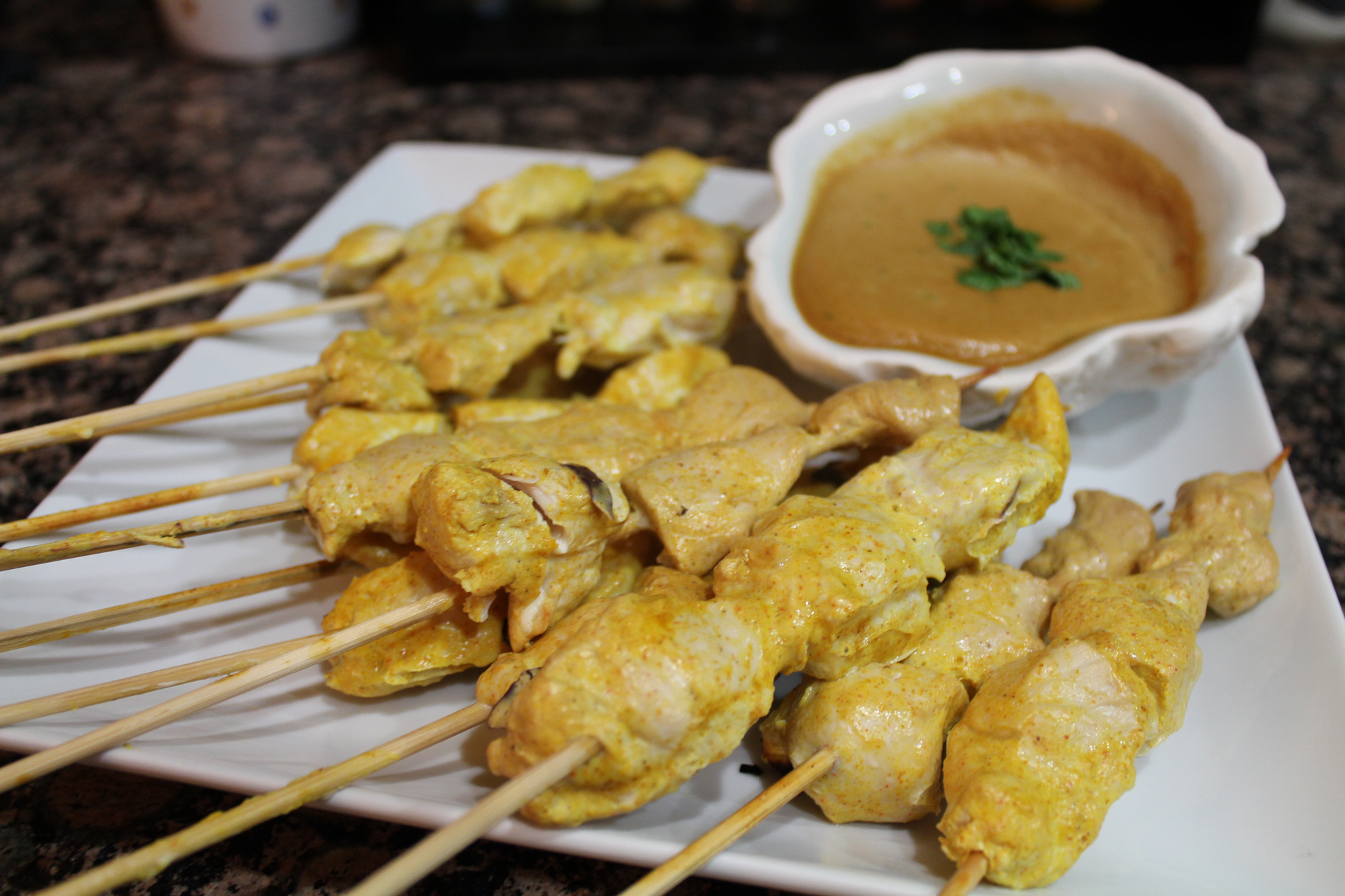 Indonesian Satay Ayam with Spicy Peanut Sauce
