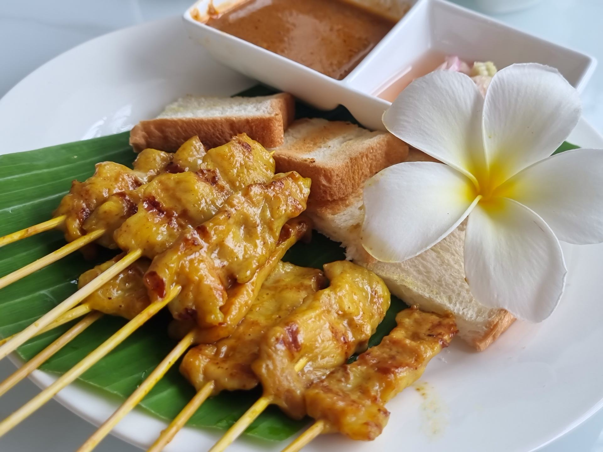 Indonesian Tamarind Pork Satay with Pineapple Relish