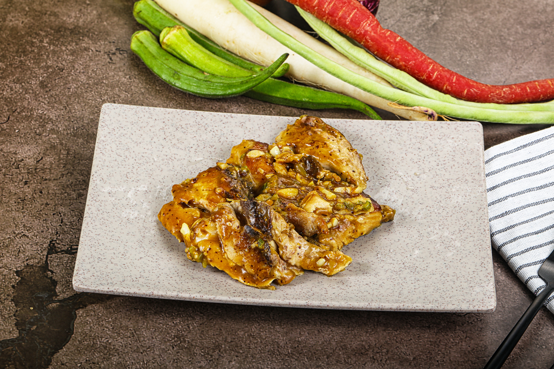 Indonesian Tempeh Goreng Manis with Tamarind Sauce