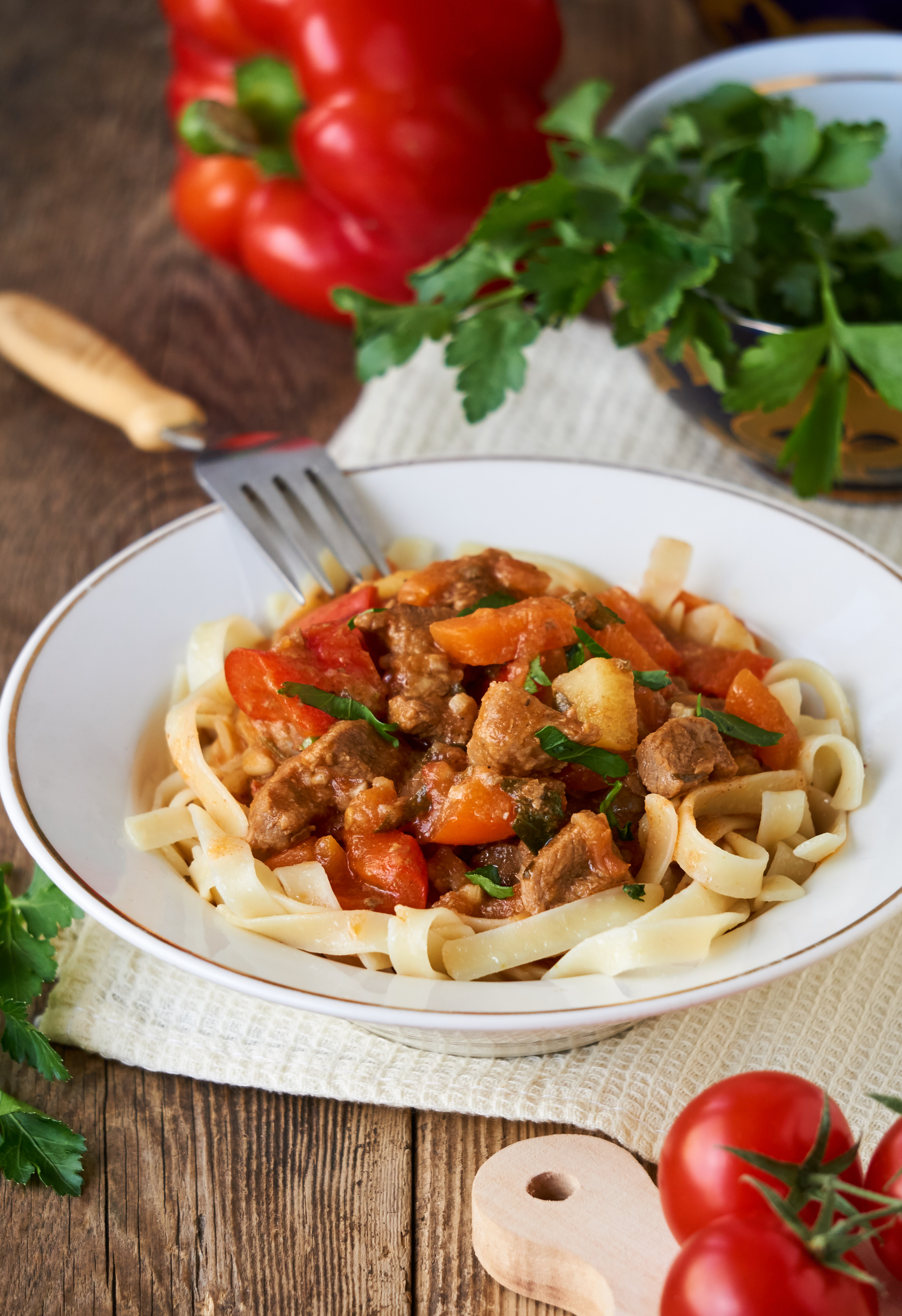 Italian Pici Pasta with Wild Boar Ragu
