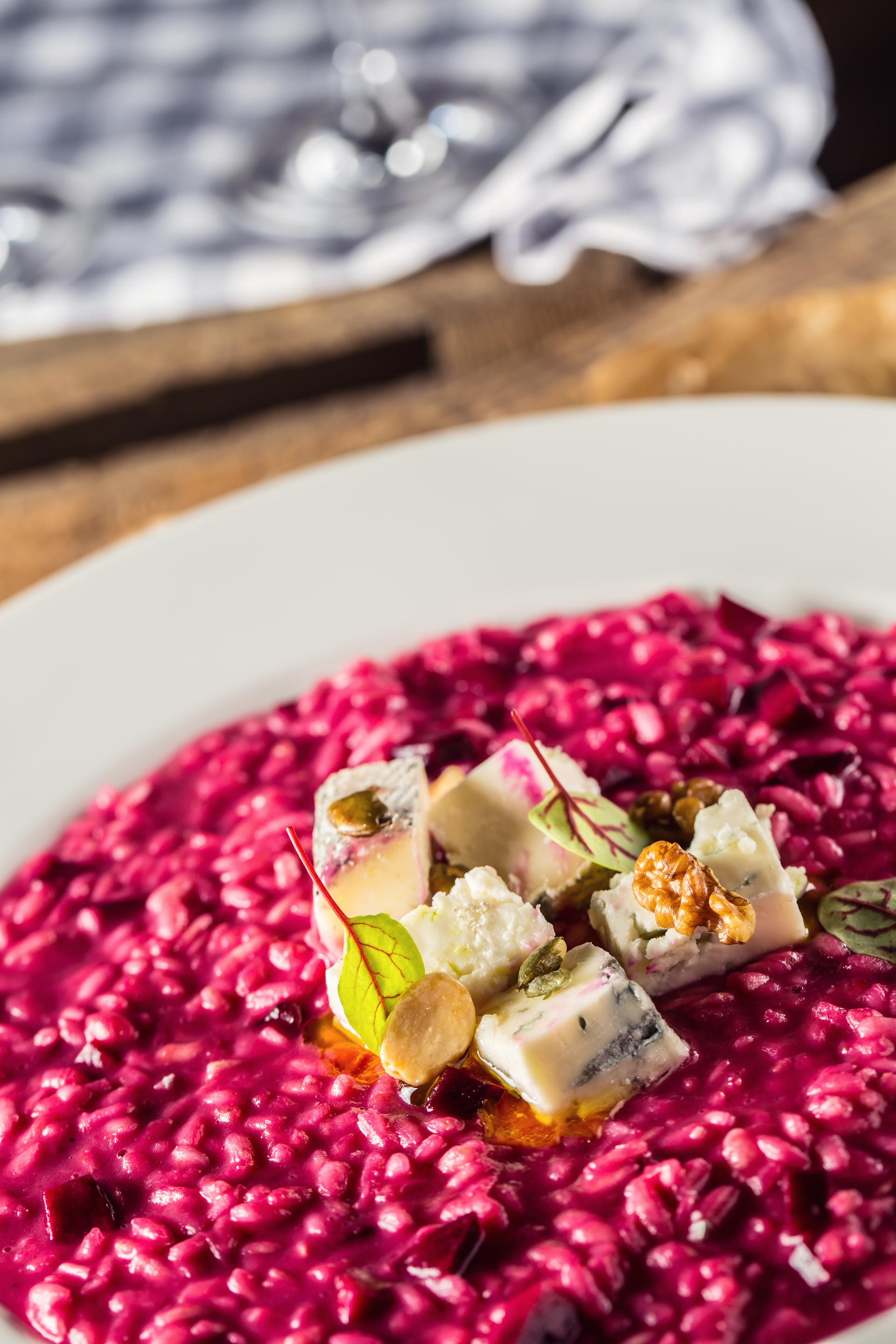 Italian Risotto al Barolo with Radicchio and Parmesan