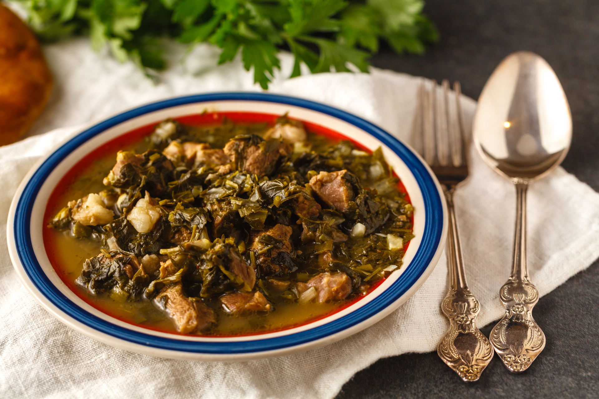 Jamaican Callaloo with Saltfish