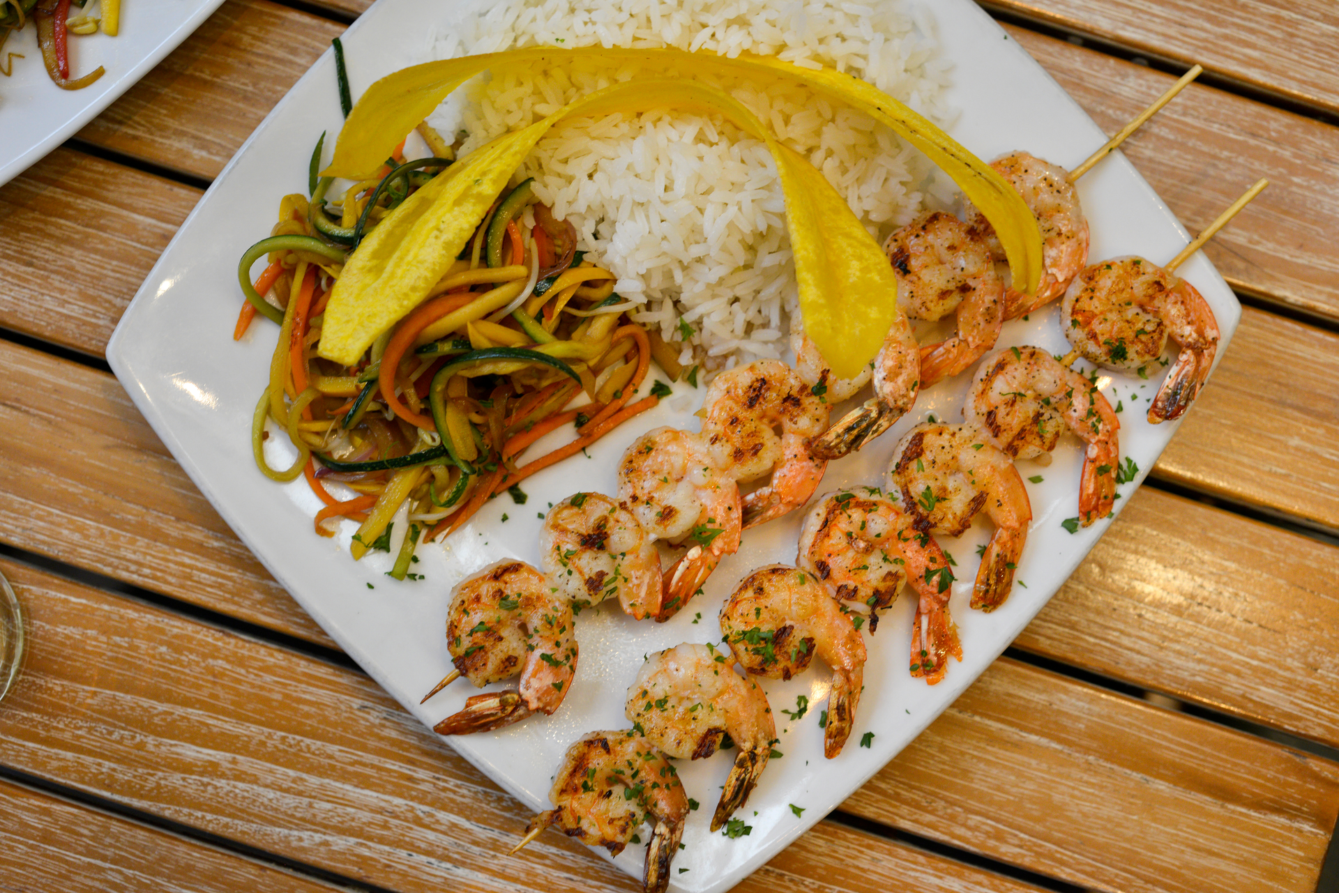 Jamaican Coconut Milk Fried Rice with Spicy Jerk Shrimp