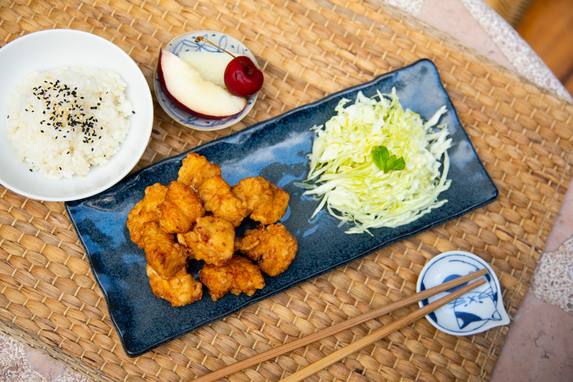 Japanese Chicken Karaage with Garlic Soy Dipping Sauce
