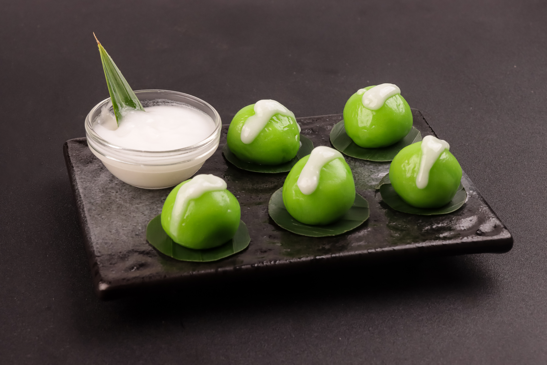 Japanese Green Tea Mochi with Red Bean Center