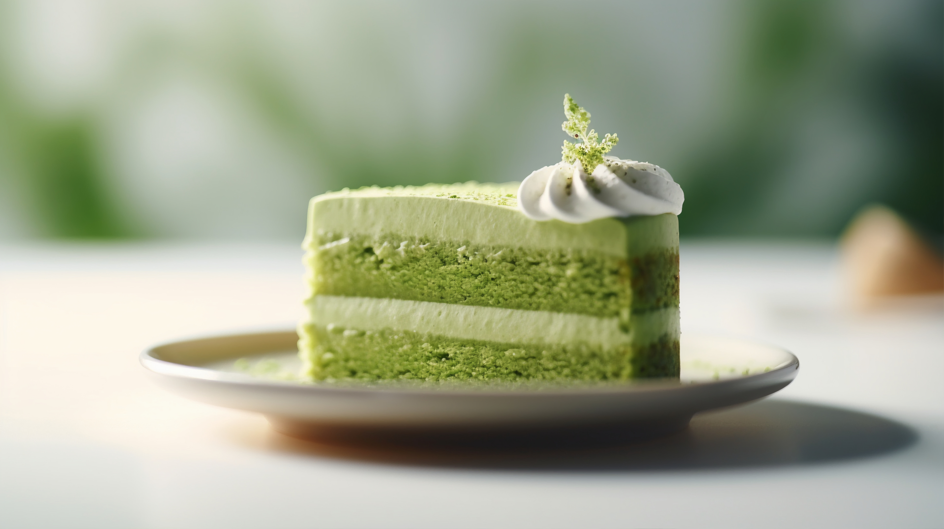 Japanese Matcha Cheesecake with Azuki Topping